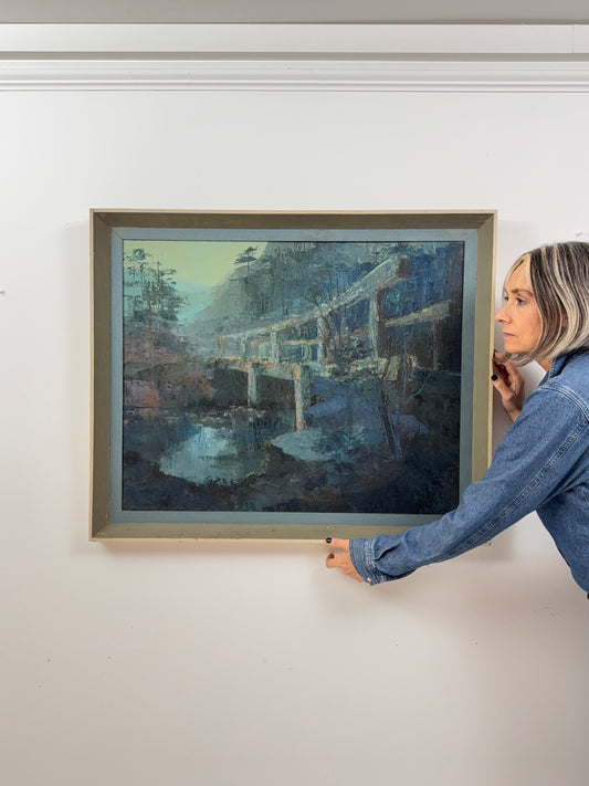 The Bridge, 1964 | Hans Hedley | British Modernist Oil Painting