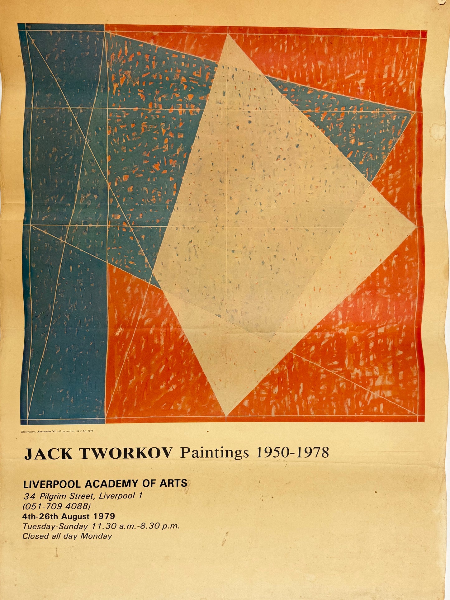 JACK TWORKOV Paintings 1950-1978, Liverpool Academy of Arts | Art Poster