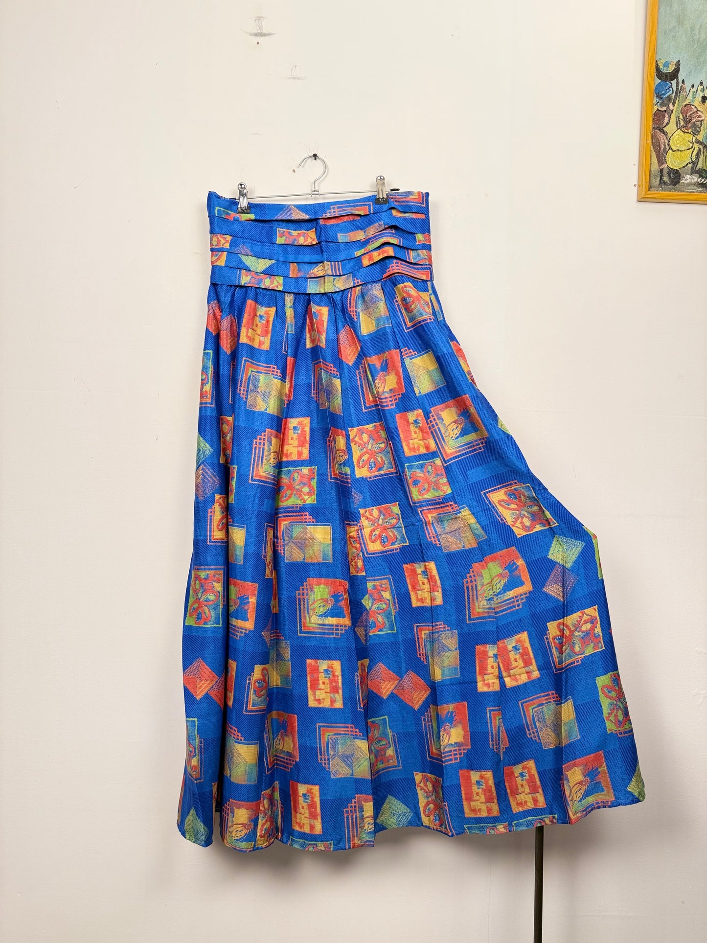 Vintage Saree Silk Pleated Skirt