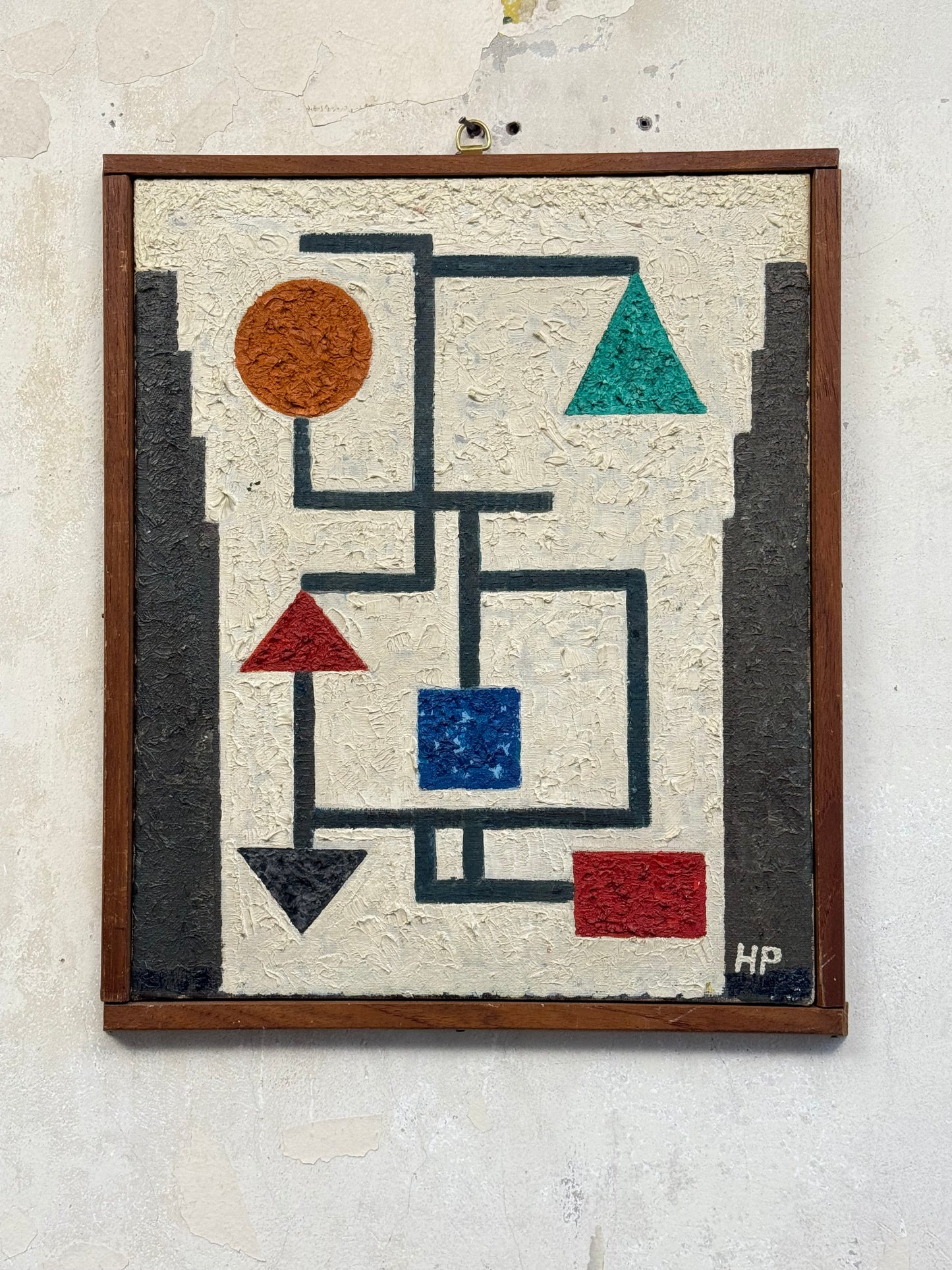 Abstract Geometric Oil on Canvas