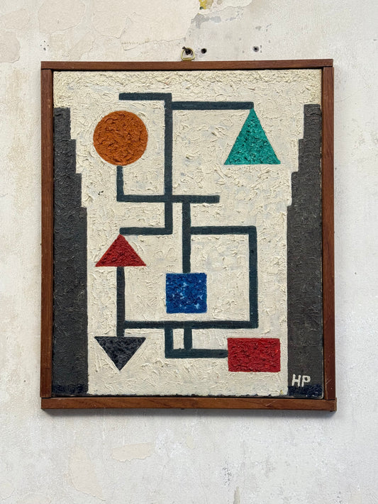 Abstract Geometric Oil on Canvas