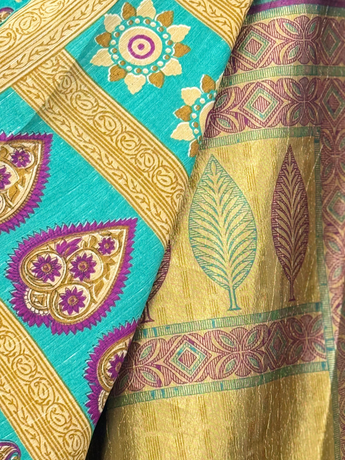Vintage Saree Silk Wrap Skirt
