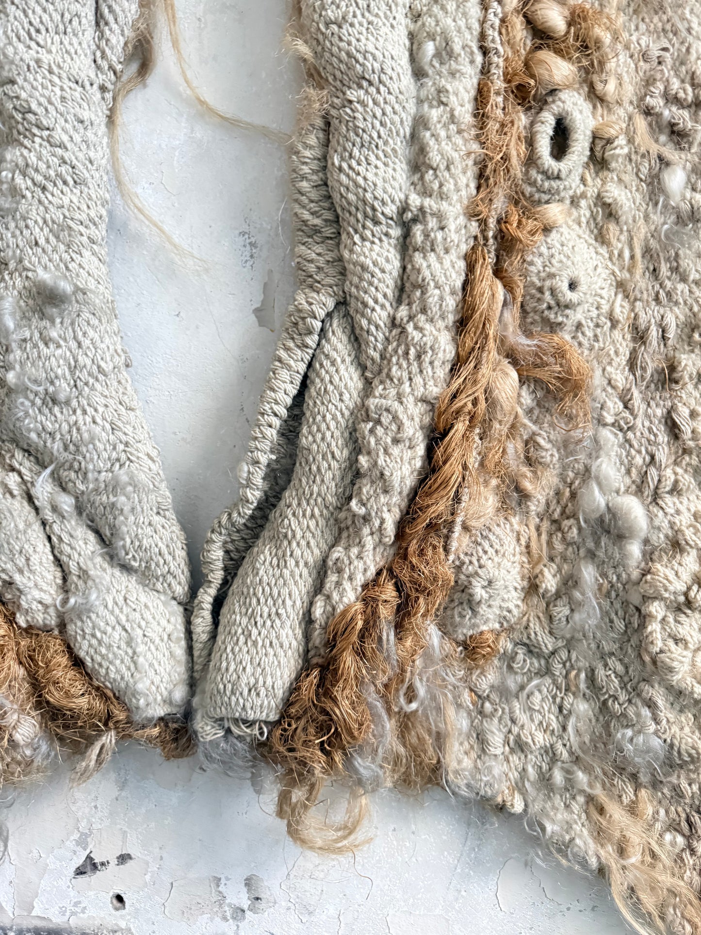 Ellen Lenvik (Oslo) 'Growth' Jute & Wool Textile Art