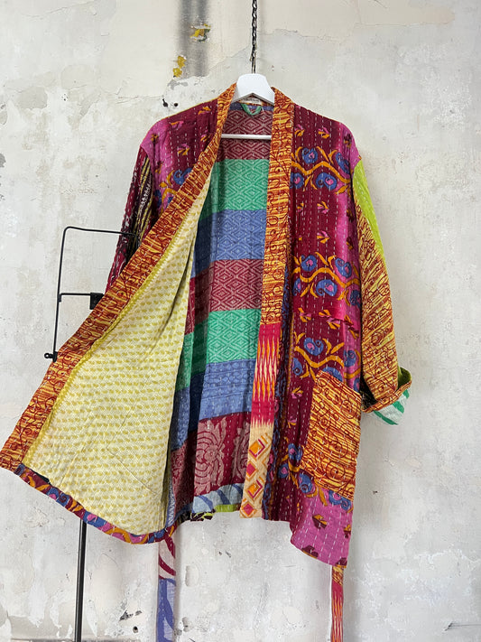 Vintage Cotton Kantha Relaxed Jacket ~ No 2