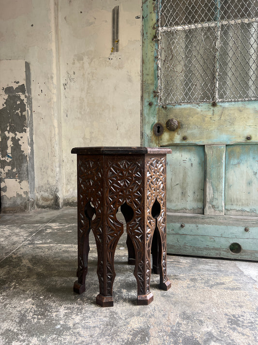 A Carved Mahogany Moorish Side Table - Early 20thC