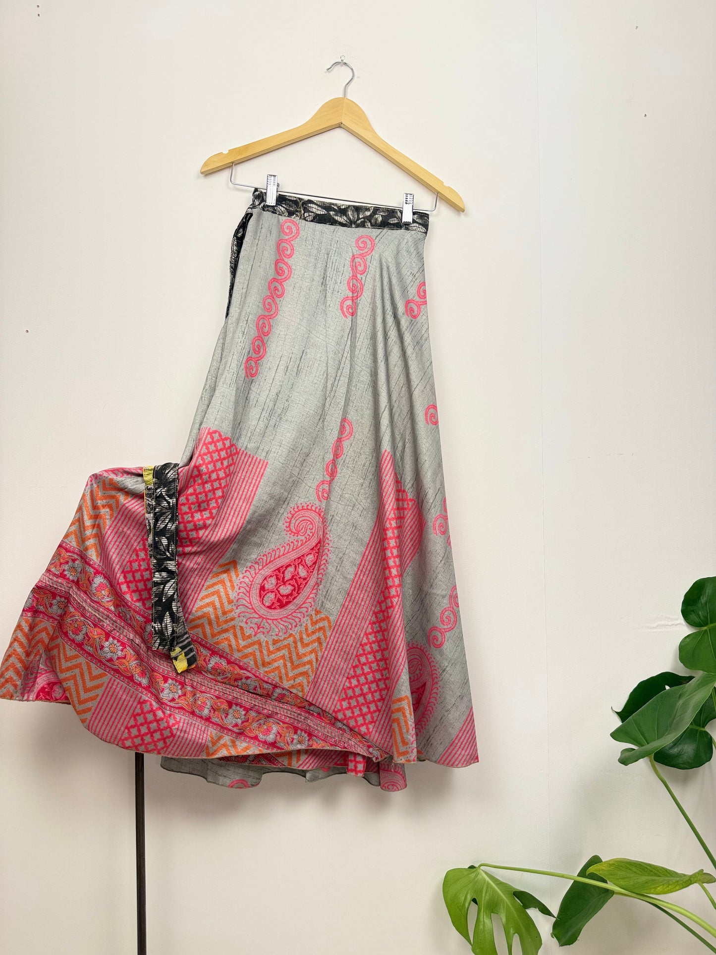 Vintage Saree Silk Wrap Skirt