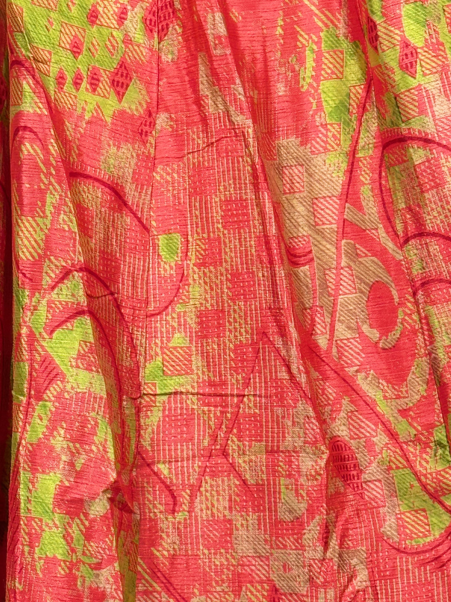Vintage Saree Silk Pleated Skirt