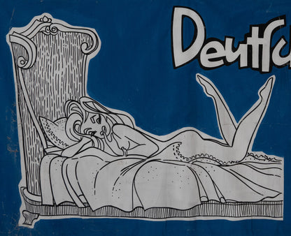 1960s German Hand Painted Cinema Banner - Deutschland - deine Sternchen