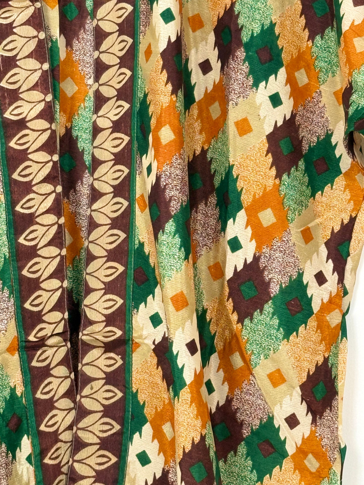 Vintage Saree Silk Trousers & Shirt Co-ordinated Set