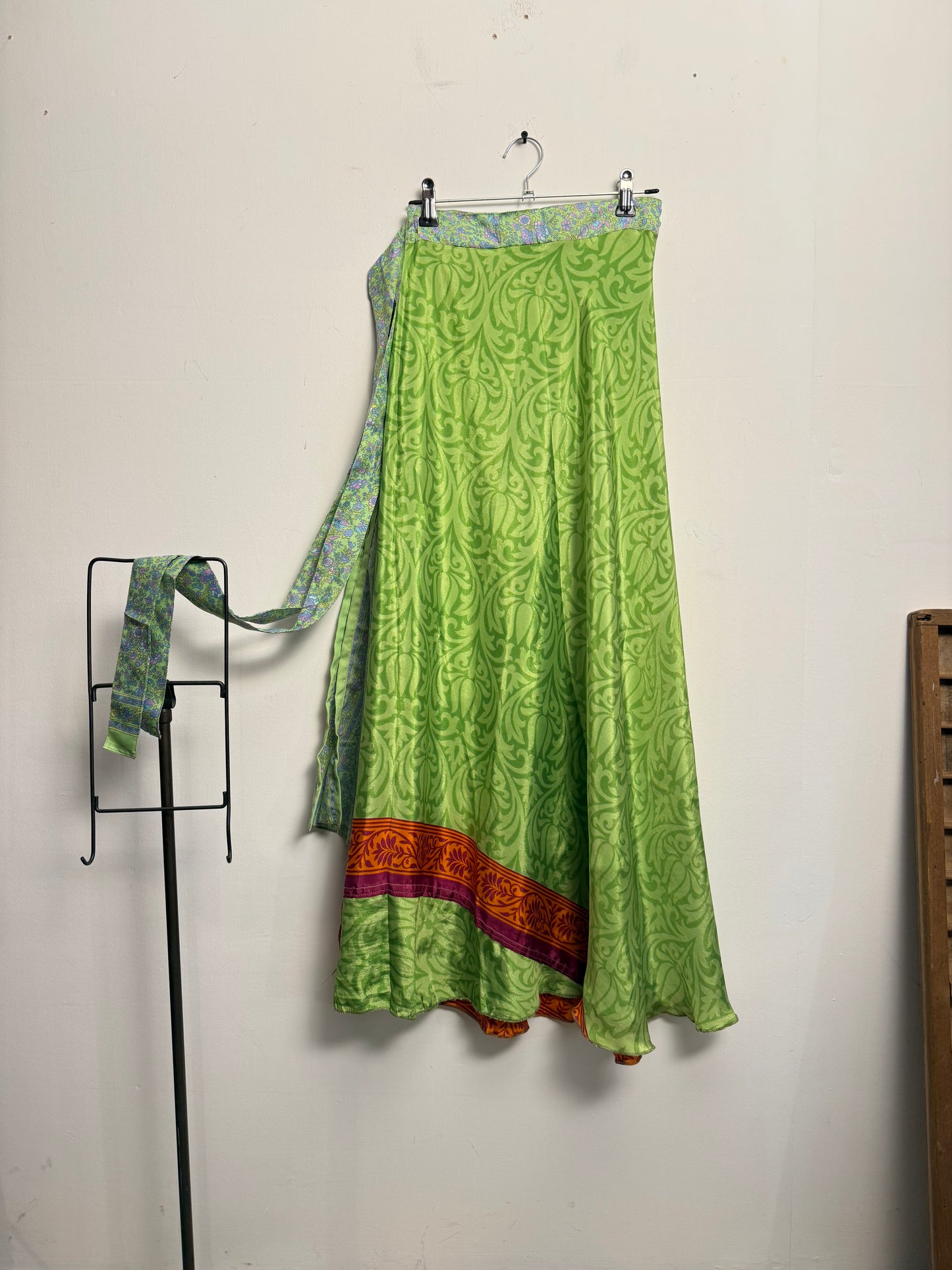 Vintage Saree Silk Wrap Skirt