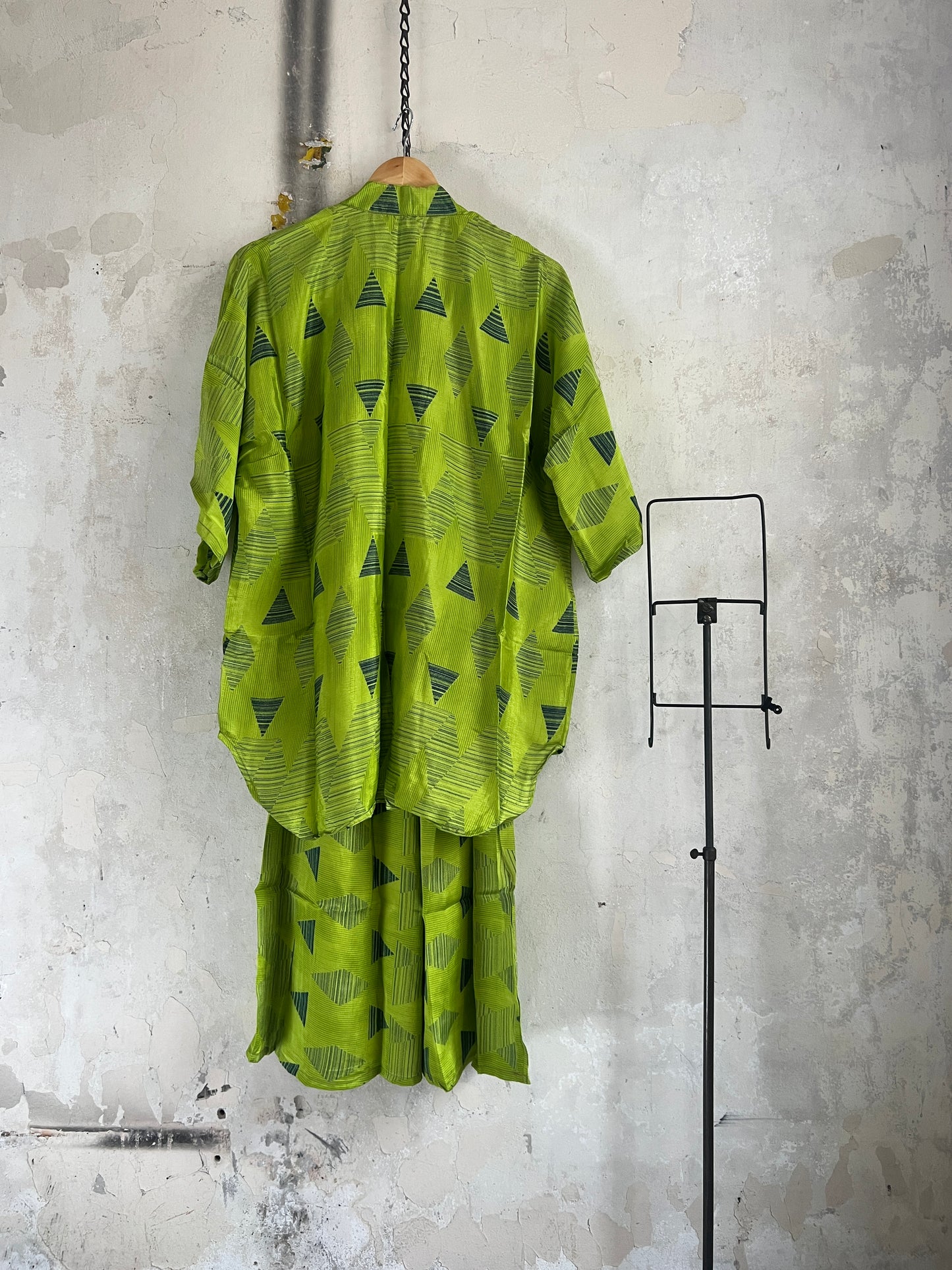 Vintage Saree Silk Trousers & Shirt Co-ordinated Set