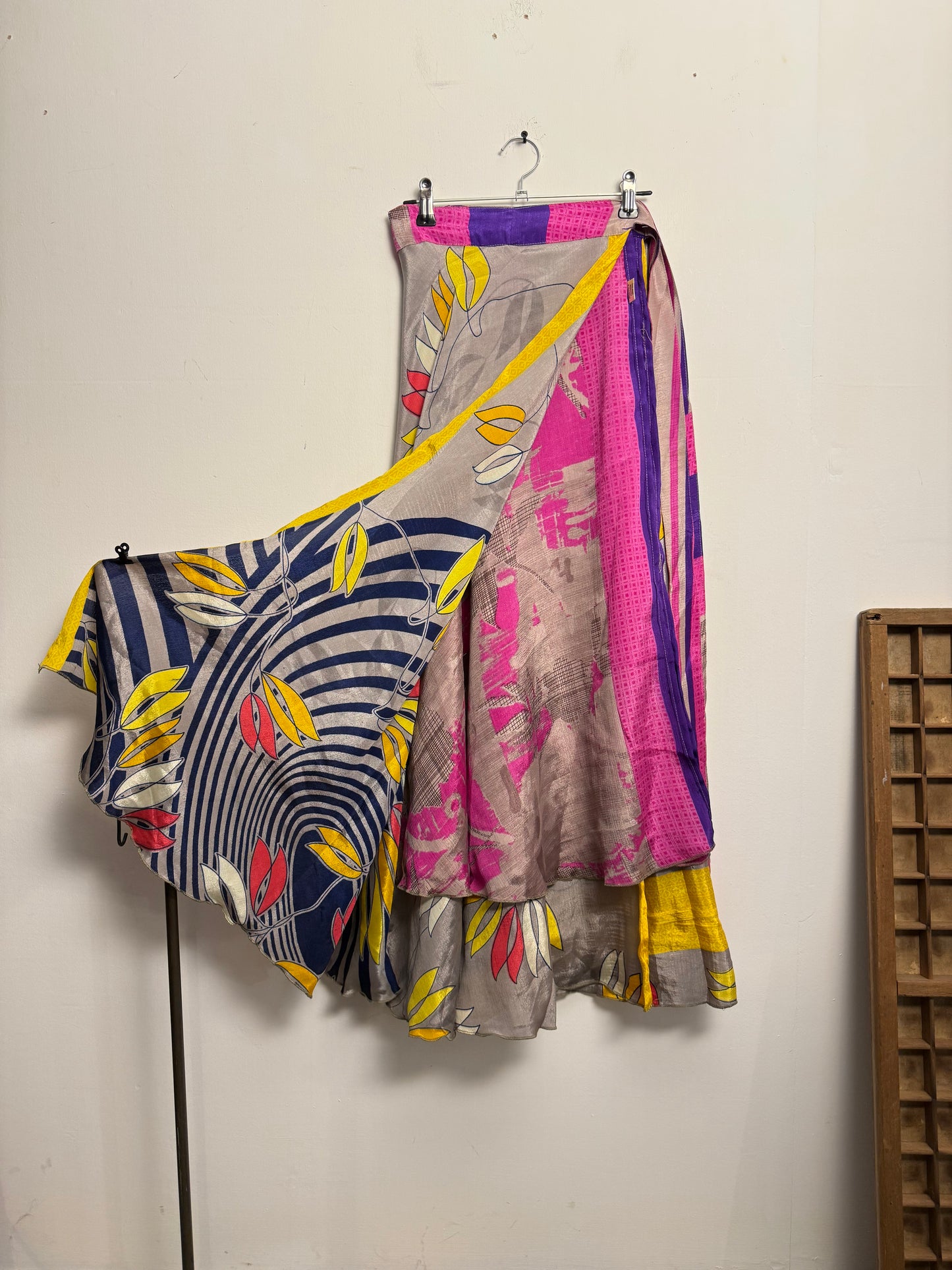 Vintage Saree Silk Wrap Skirt