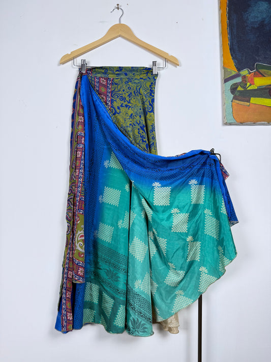 Vintage Saree Silk Wrap Skirt