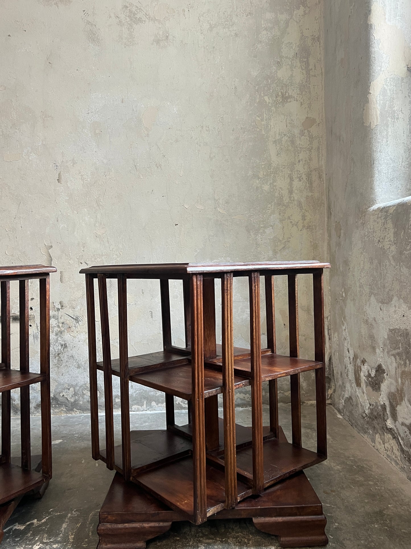 Pair of Compact Revolving Bookcases