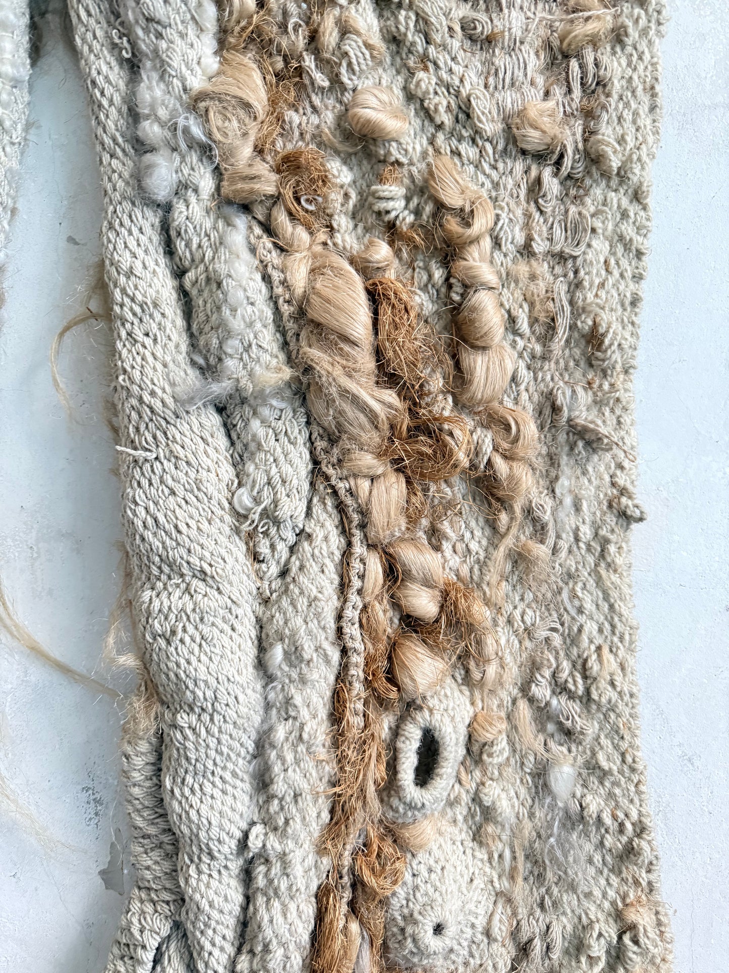 Ellen Lenvik (Oslo) 'Growth' Jute & Wool Textile Art