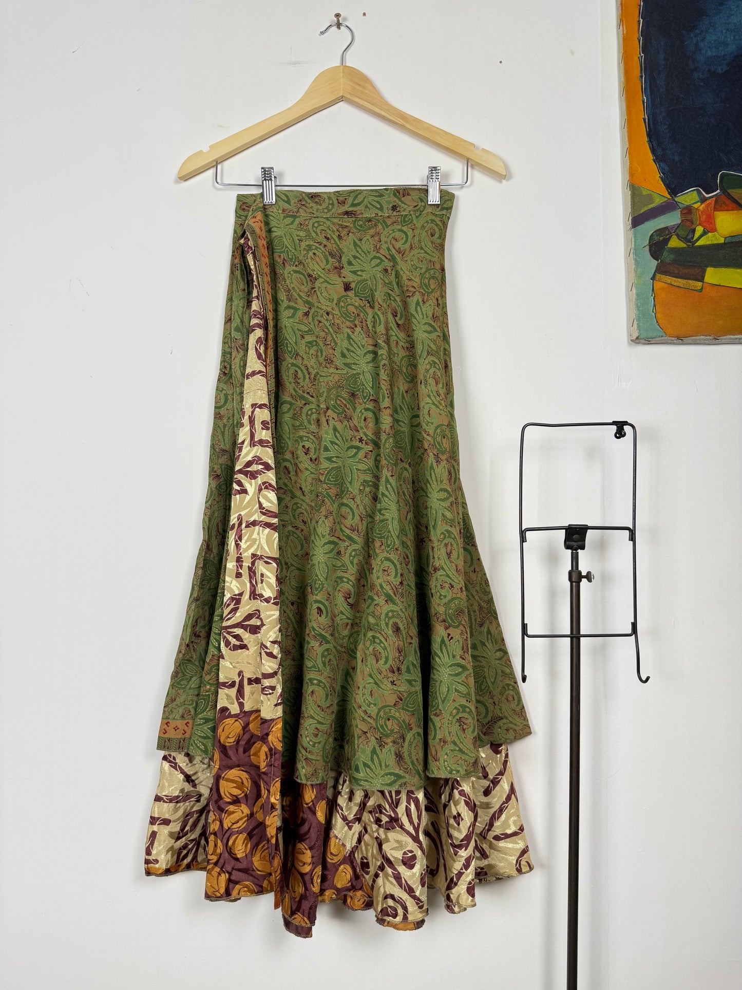 Vintage Saree Silk Wrap Skirt
