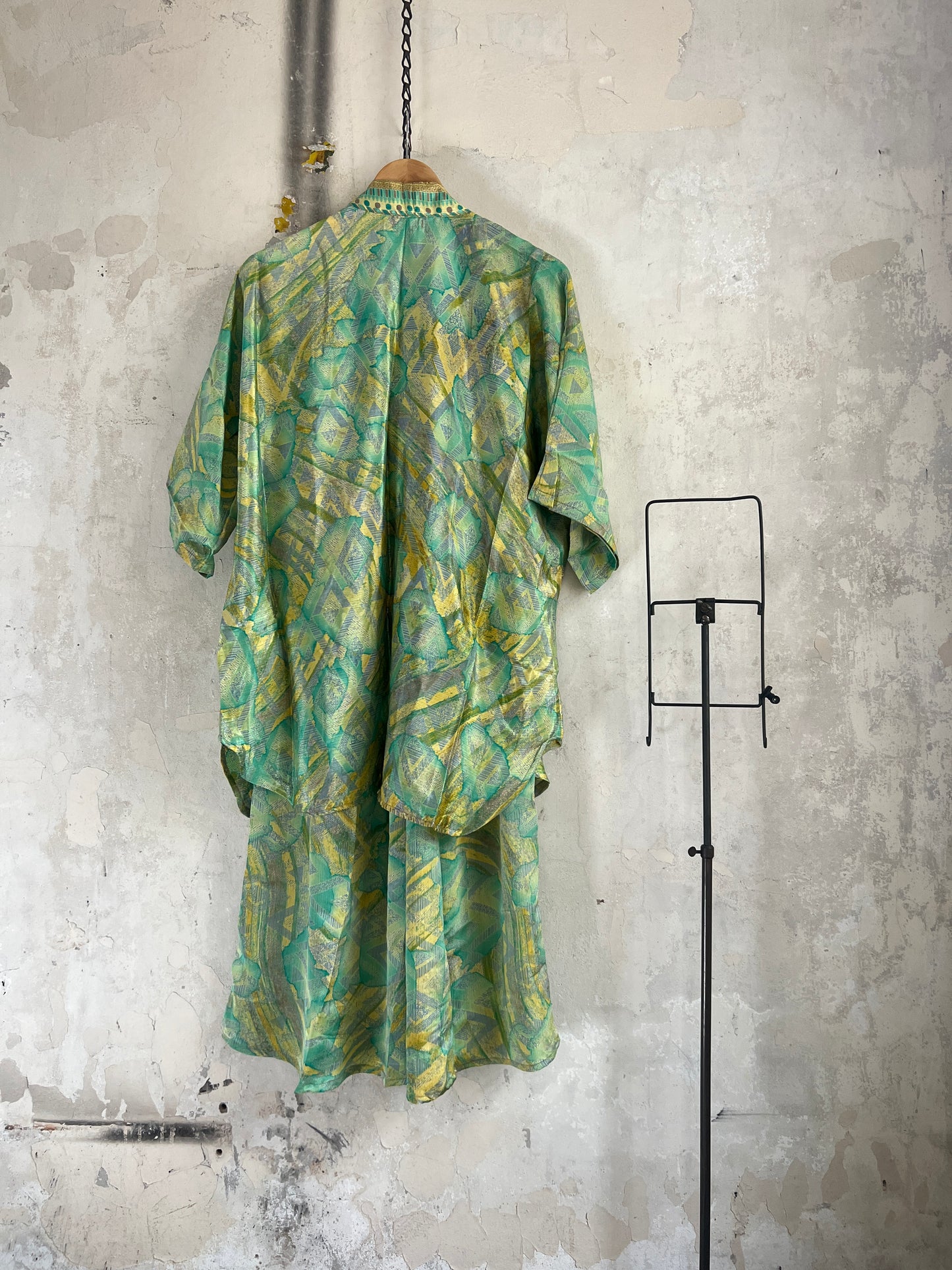 Vintage Saree Silk Trousers & Shirt Co-ordinated Set