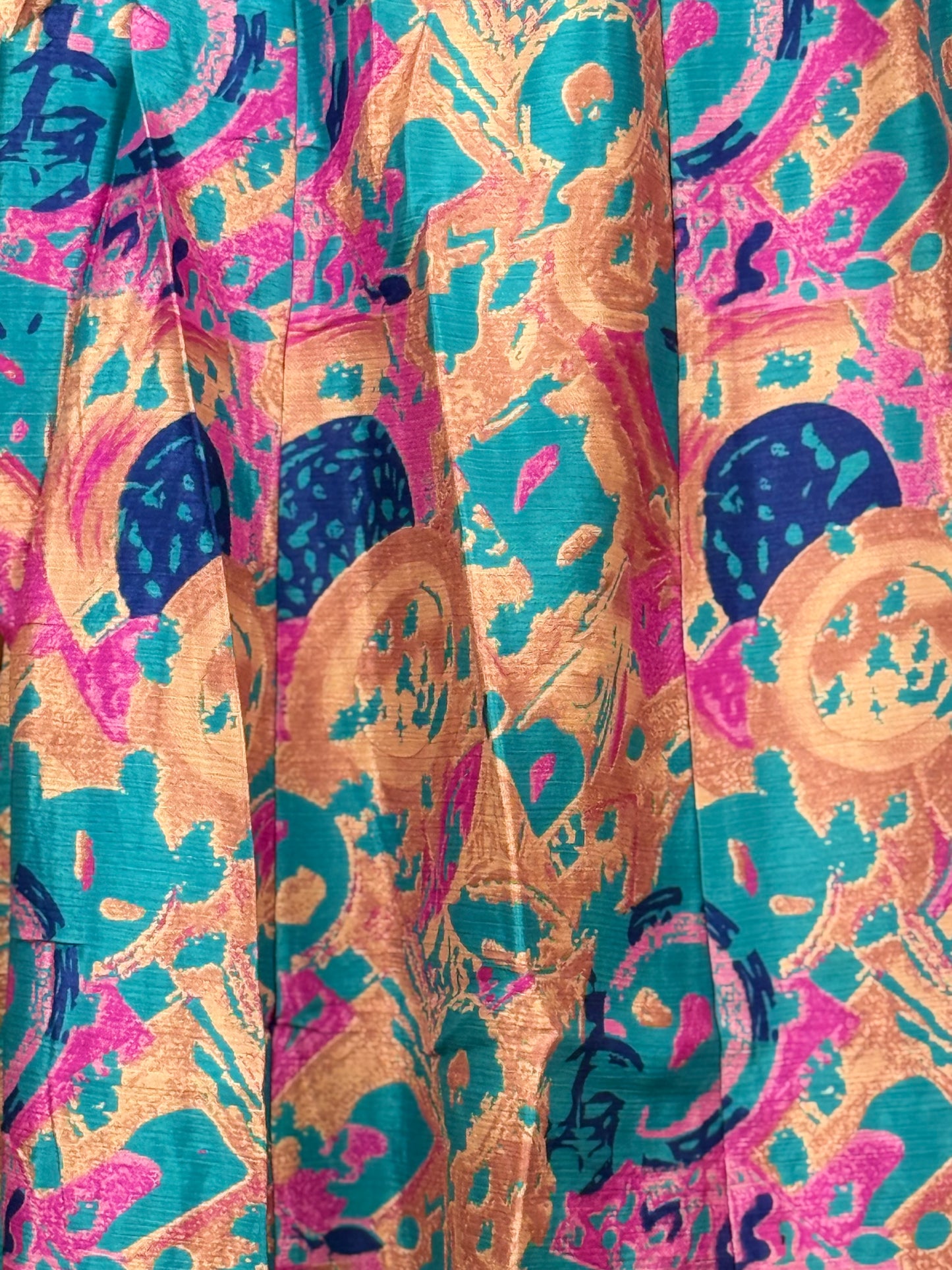 Vintage Saree Silk Pleated Skirt