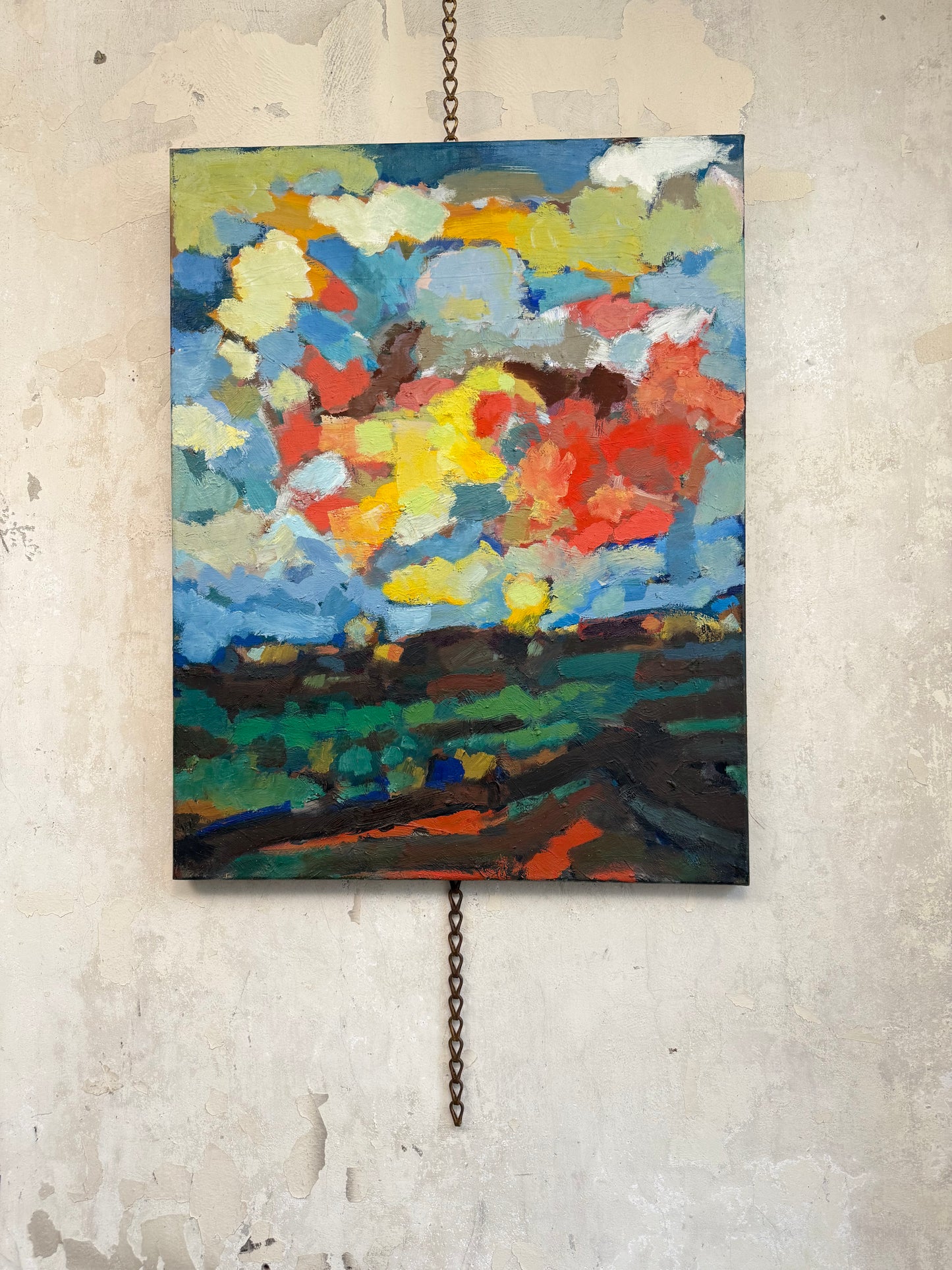 Abstract Expressionist Landscape Oil