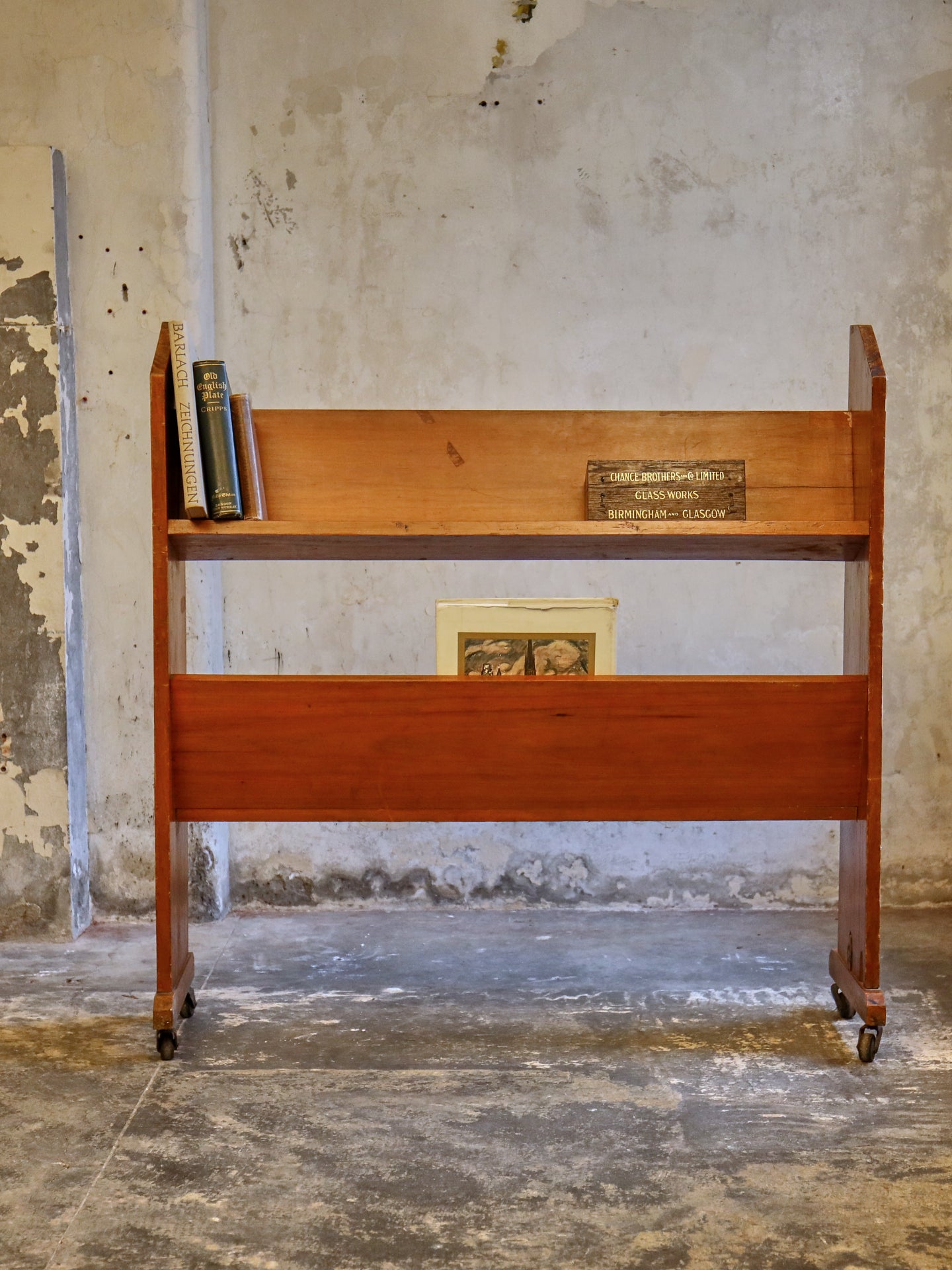 1950's Open Book Trolley Bookcase