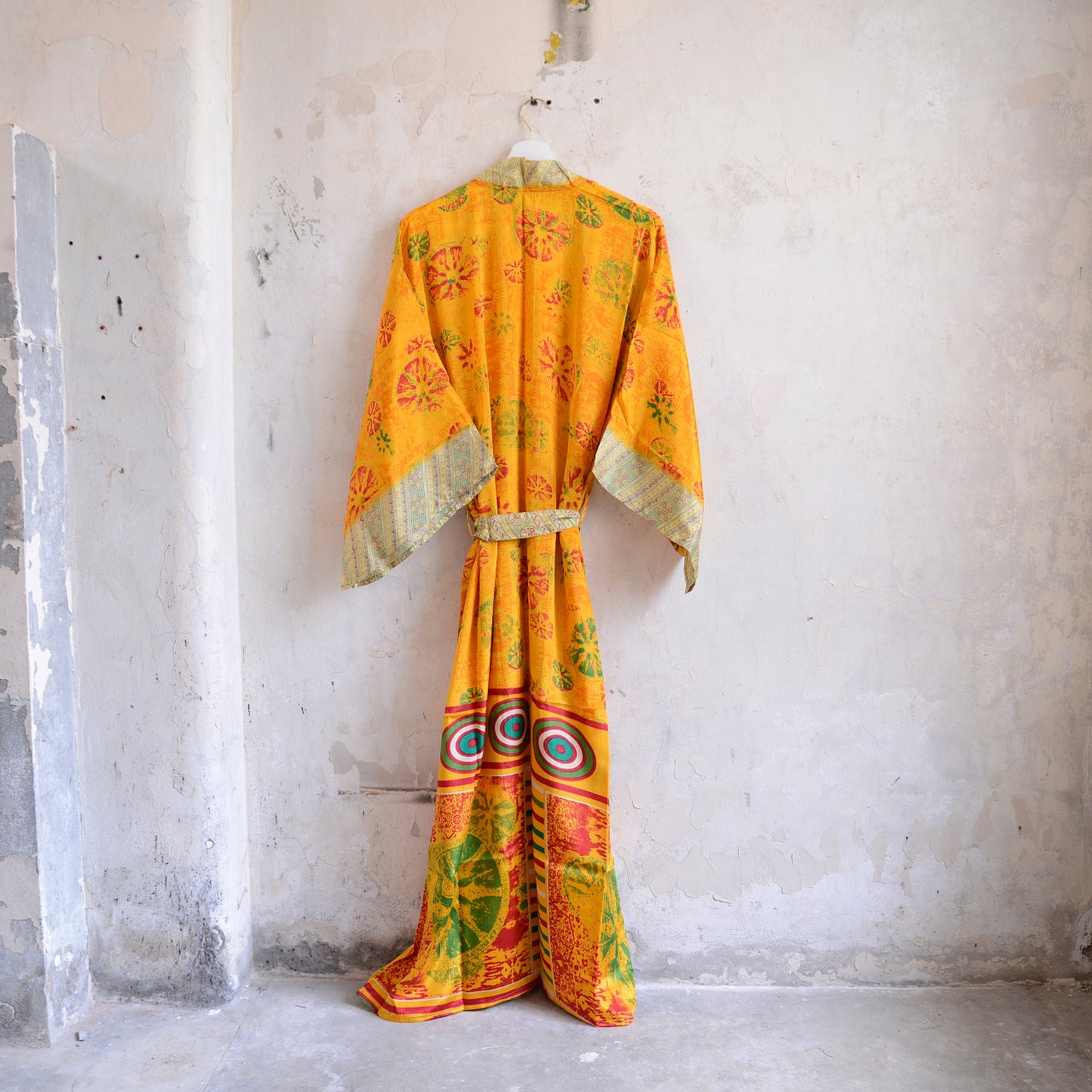 Vintage Saree Silk Kimono / Duster - Long
