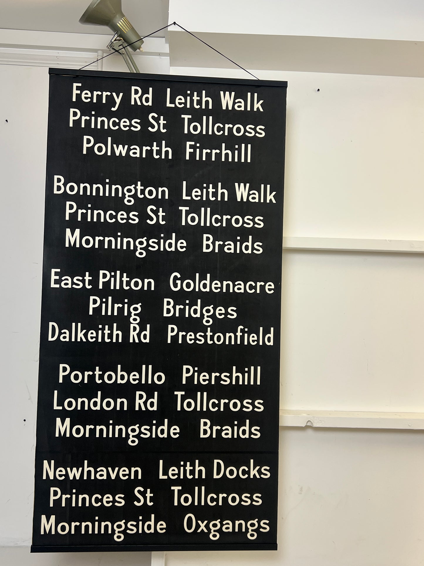 Edinburgh Destination Bus Blind - Ferry Road