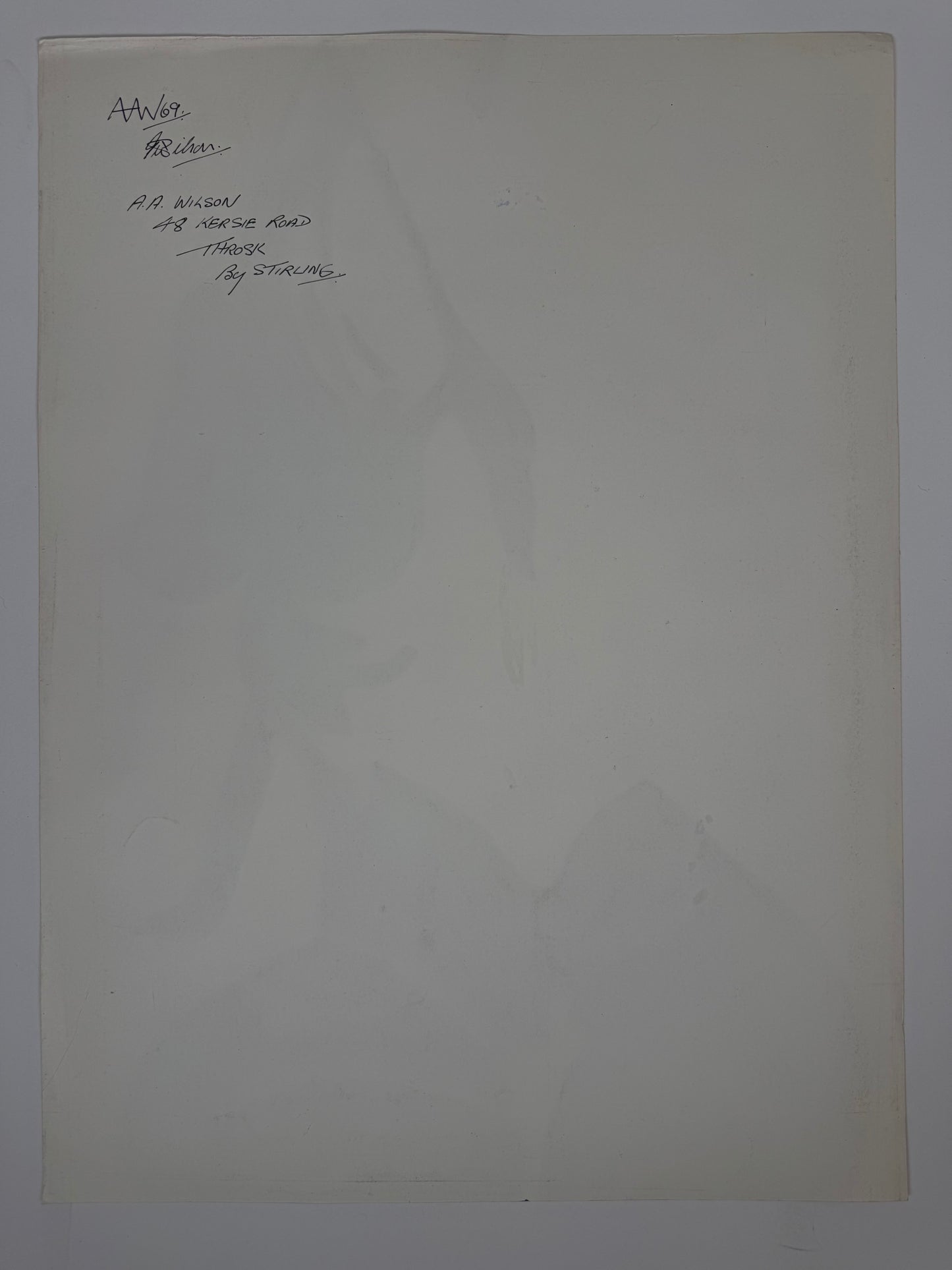 Monochromatic Original Artwork No.331 - ARTHUR ALLAN WILSON, Scottish | 1944-2024