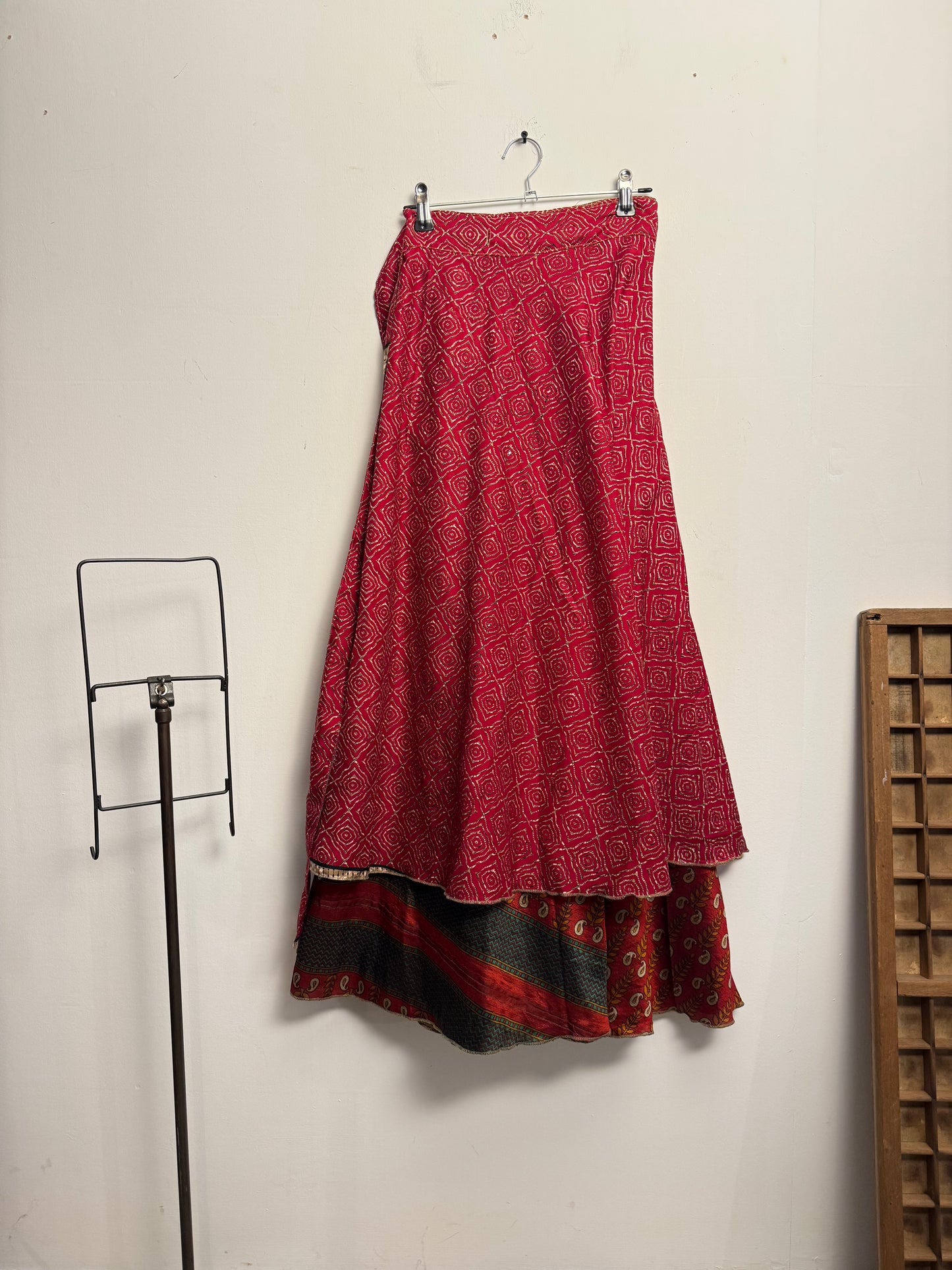 Vintage Saree Silk Wrap Skirt