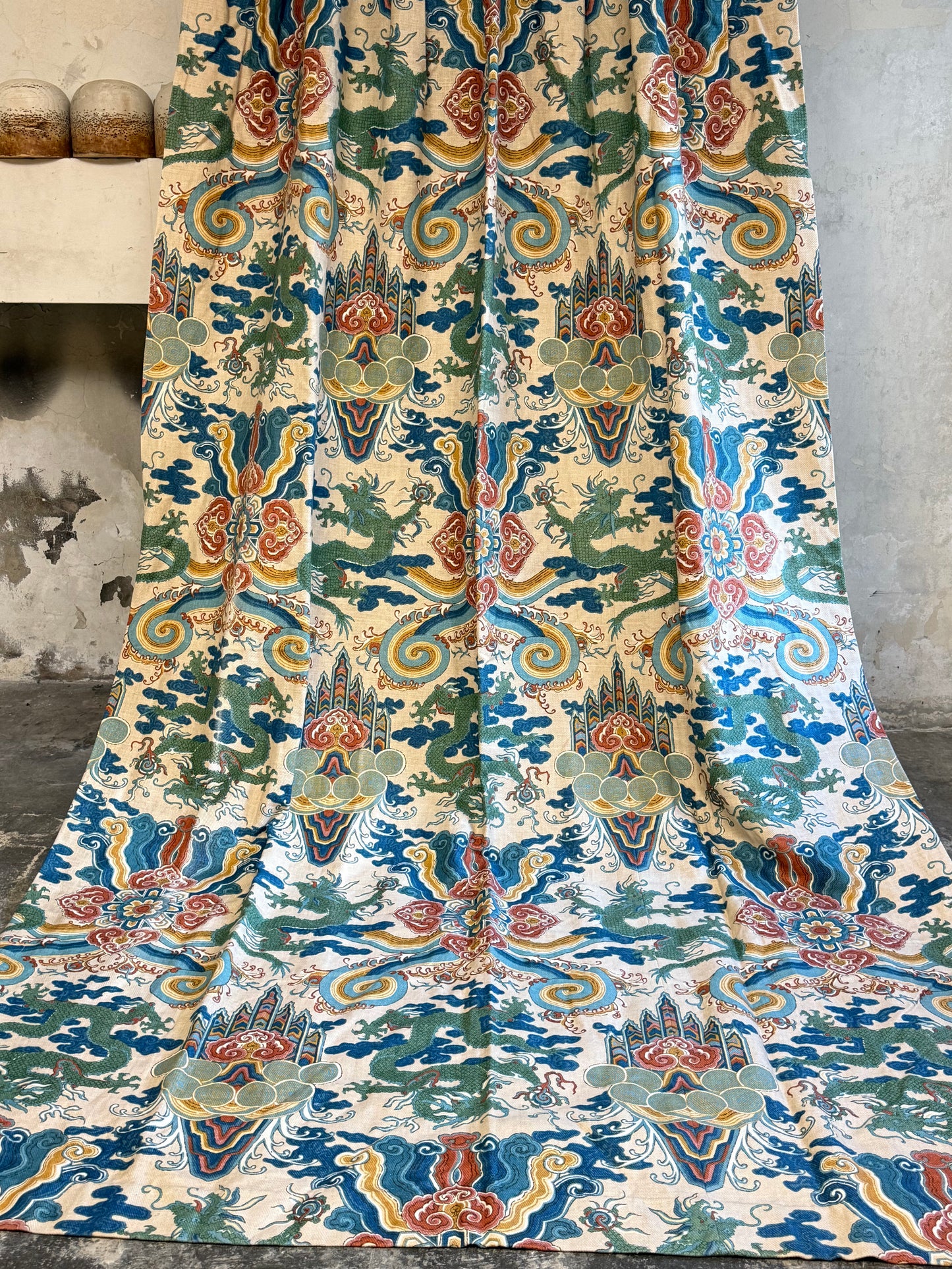 Whytock & Reid 'Emperors Robe' Chinoiserie Curtain Fabric 1974