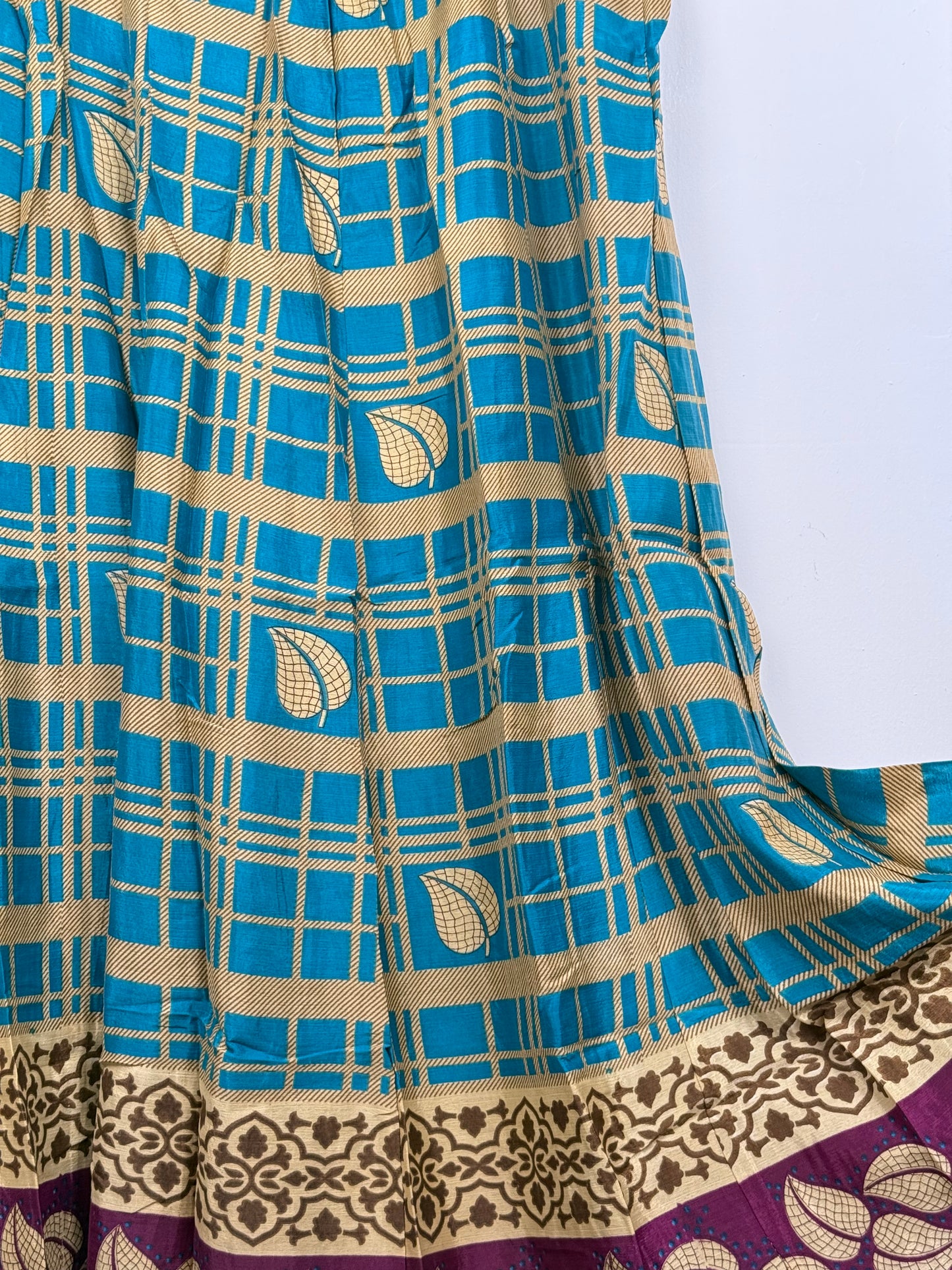 Vintage Saree Silk Pleated Skirt