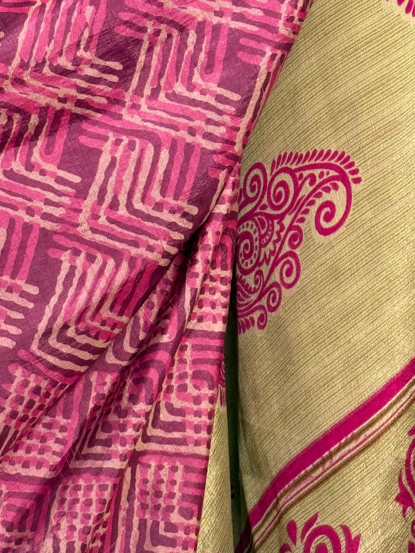 Vintage Saree Silk Wrap Skirt