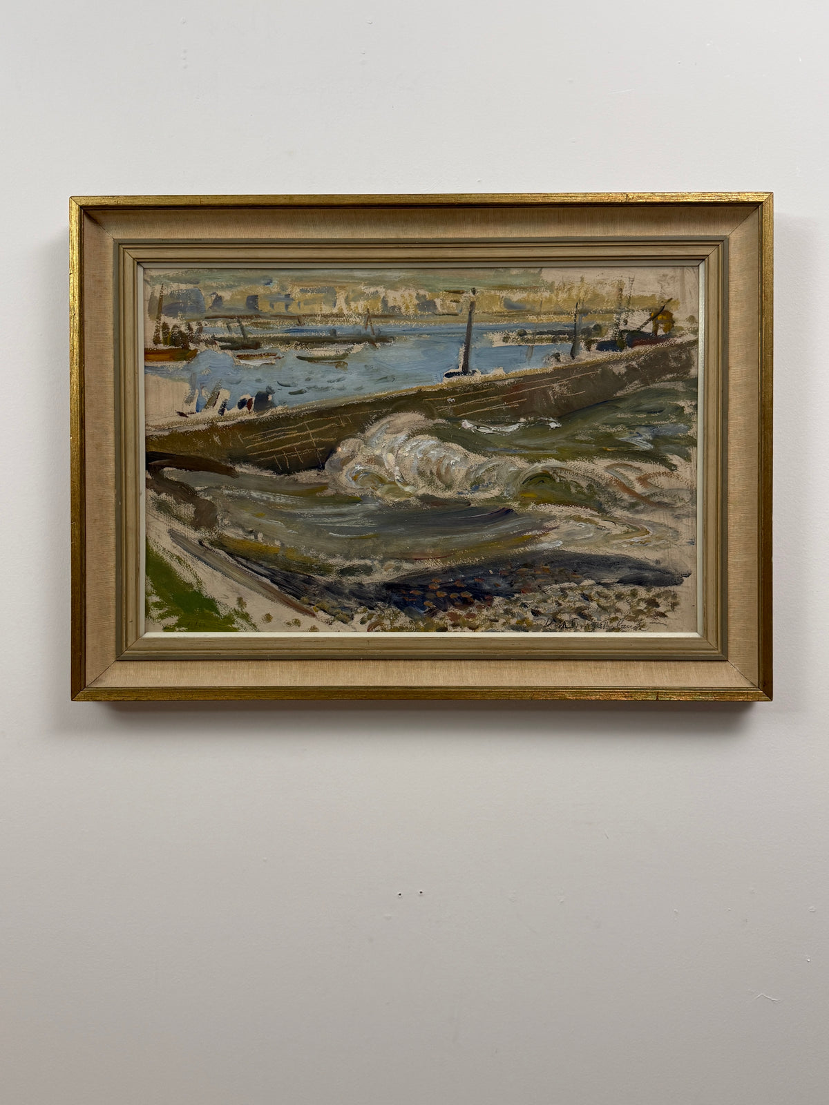 David Macbeth Sutherland RSA (1883–1973) | The Breakwater, Stonehaven | Original Scottish Oil