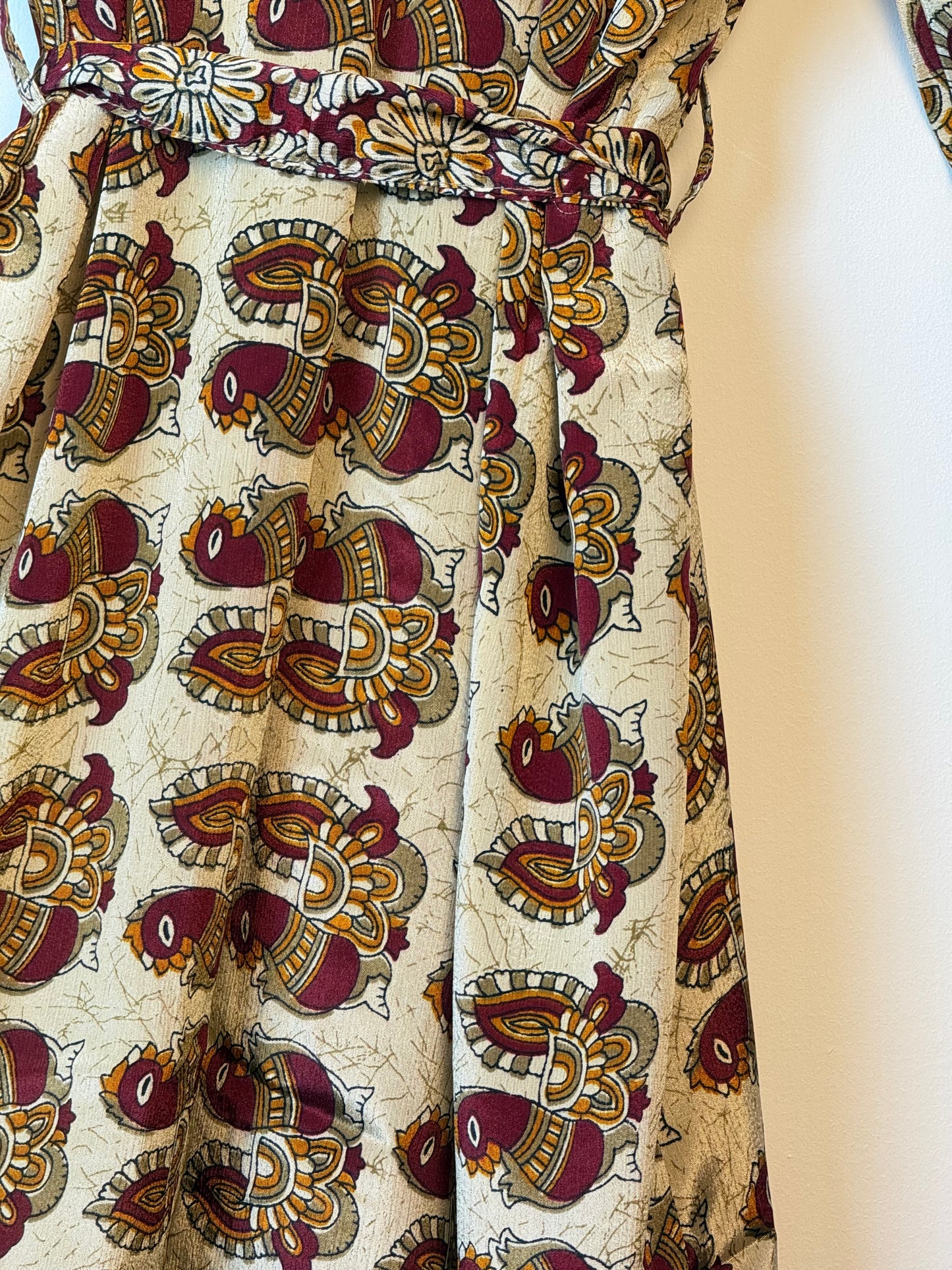 Vintage Saree Silk Kimono / Duster - Long