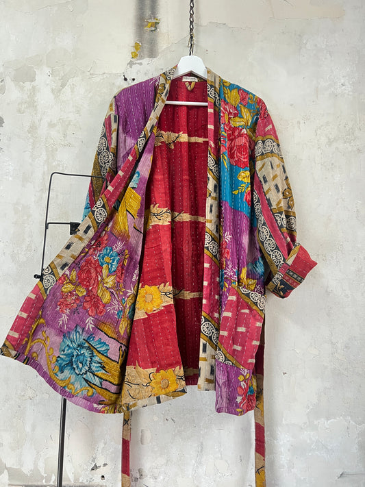 Vintage Cotton Kantha Relaxed Jacket ~ No 8
