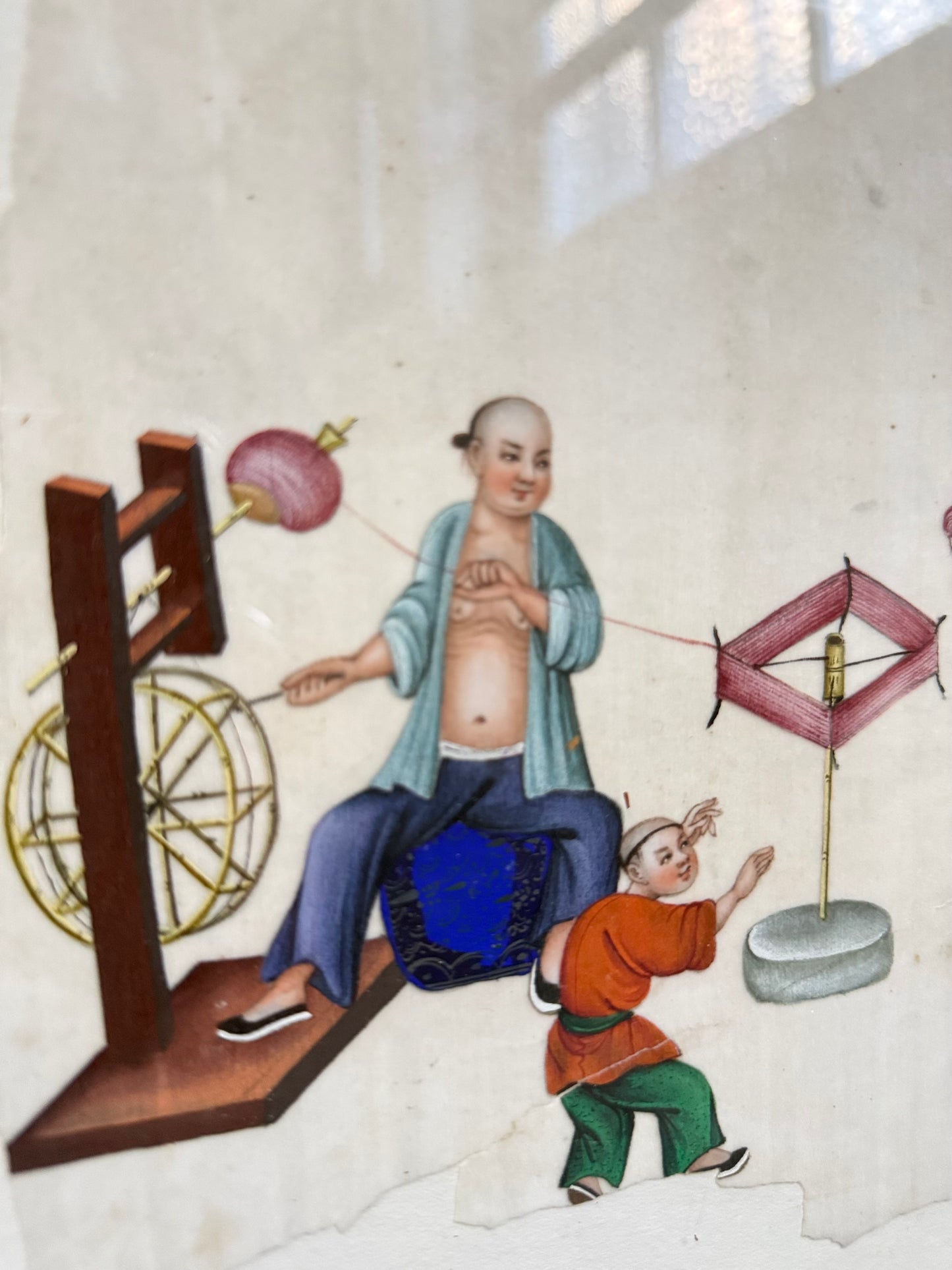 A pair of 19thC Chinese Watercolours on Pith