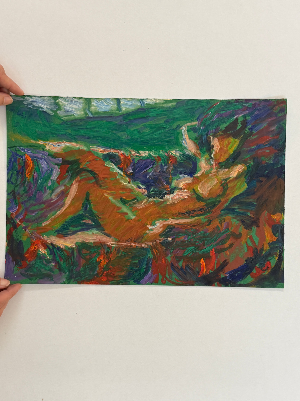 Reclining Nude | Colourful Figurative Painting