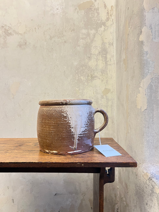 19thC French Stoneware Confit Pot