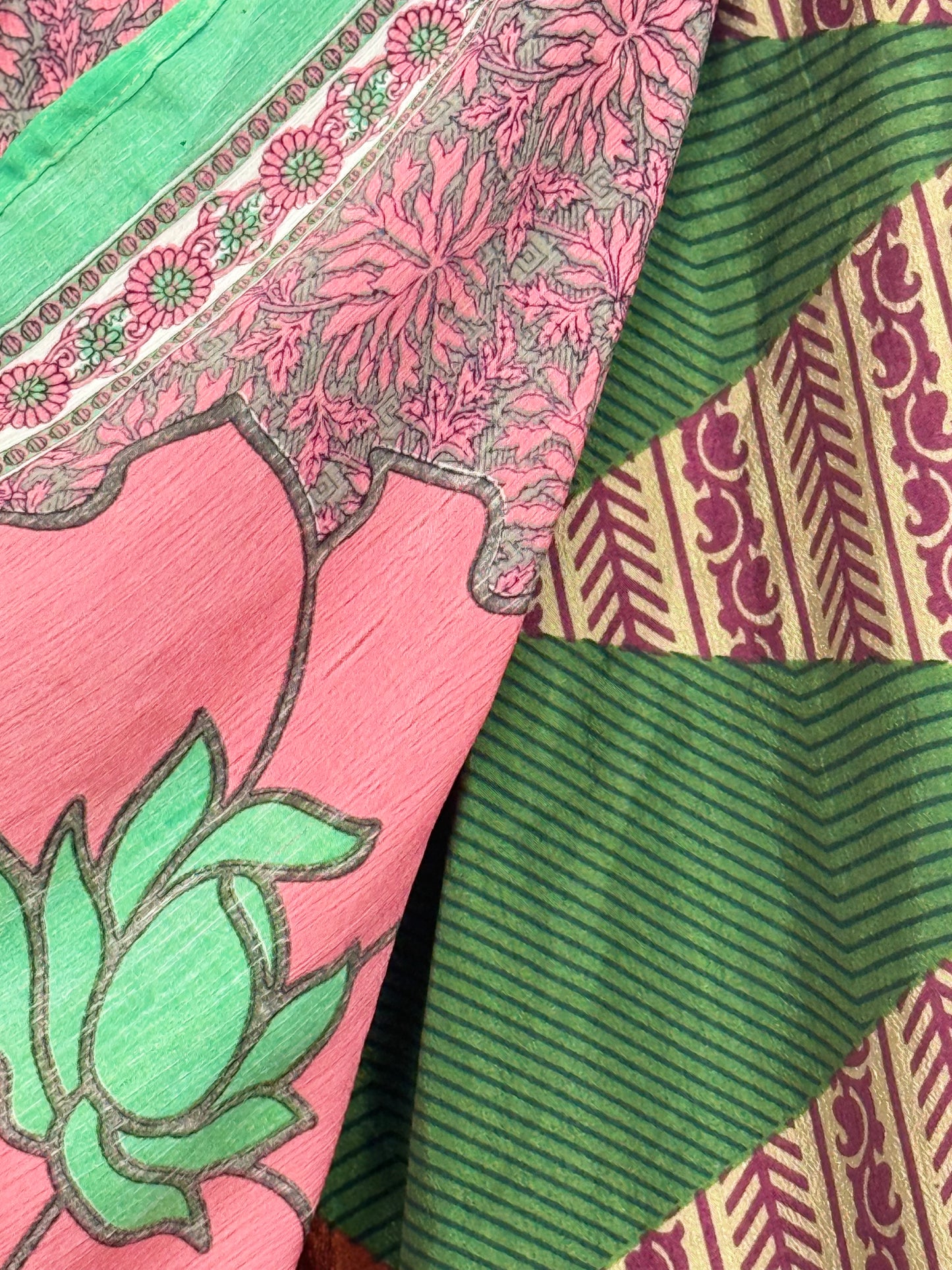 Vintage Saree Silk Wrap Skirt