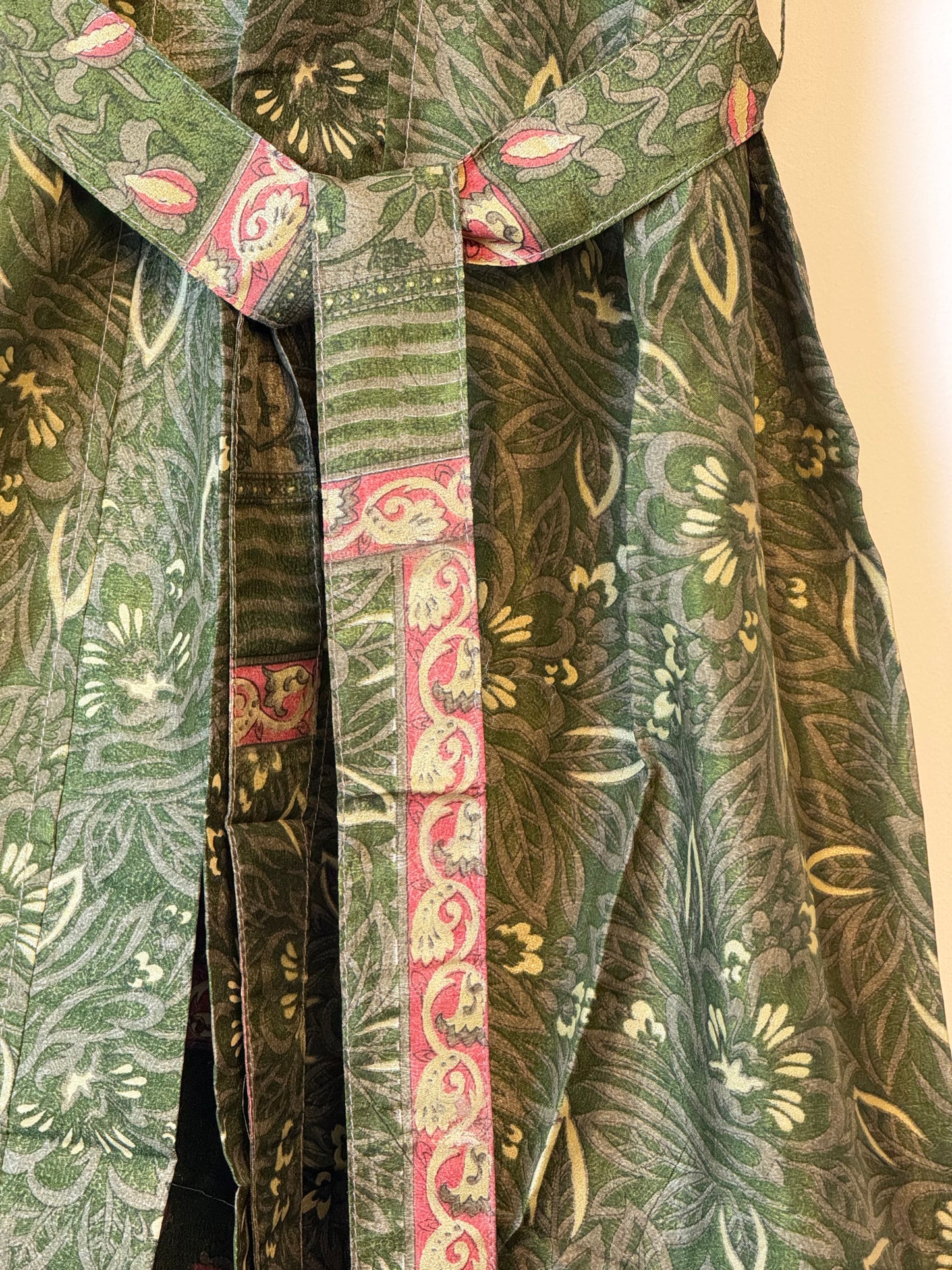 Vintage Saree Silk Kimono / Duster - Long