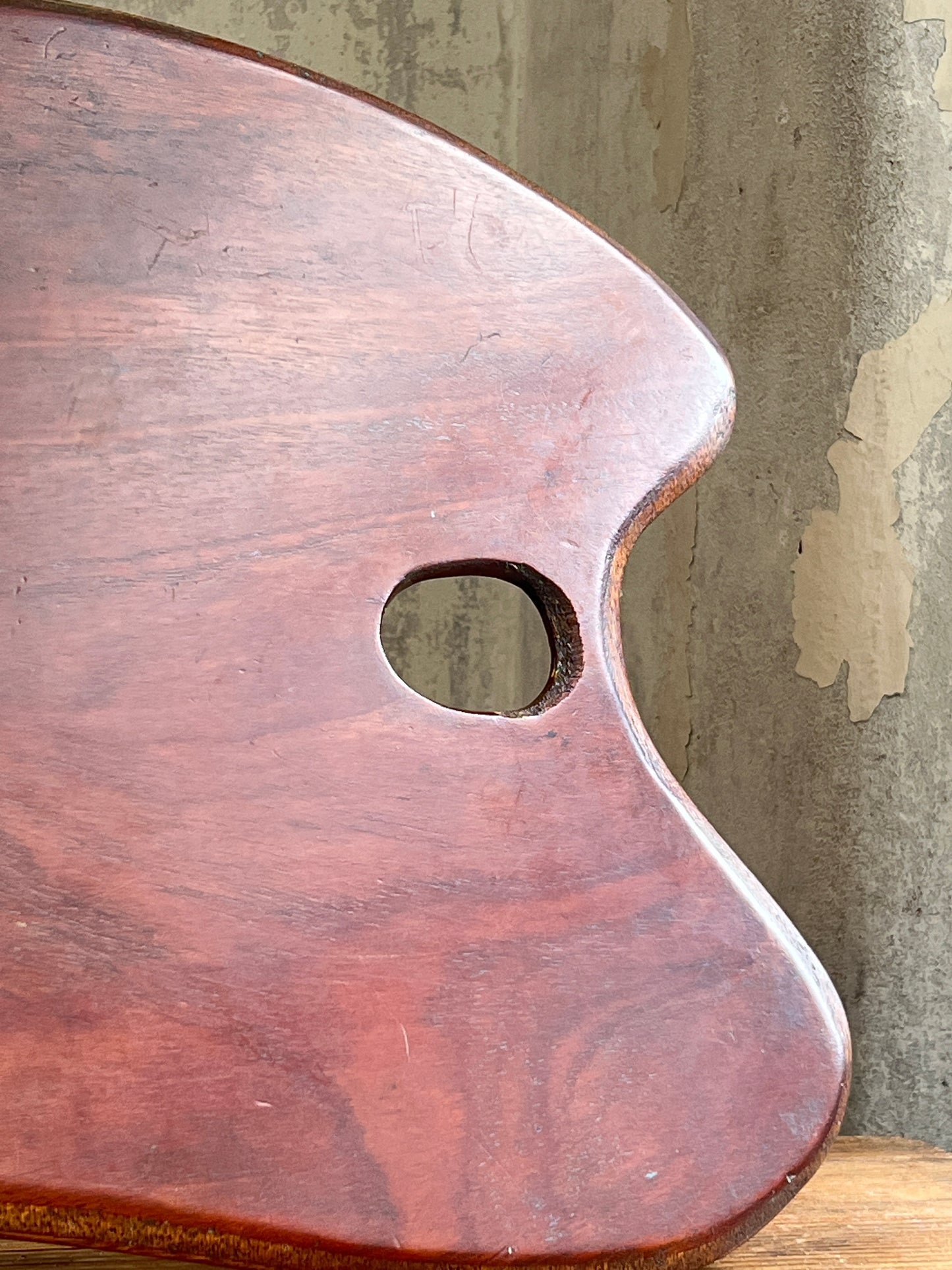 Early 20thC Mahogany Artists Palette