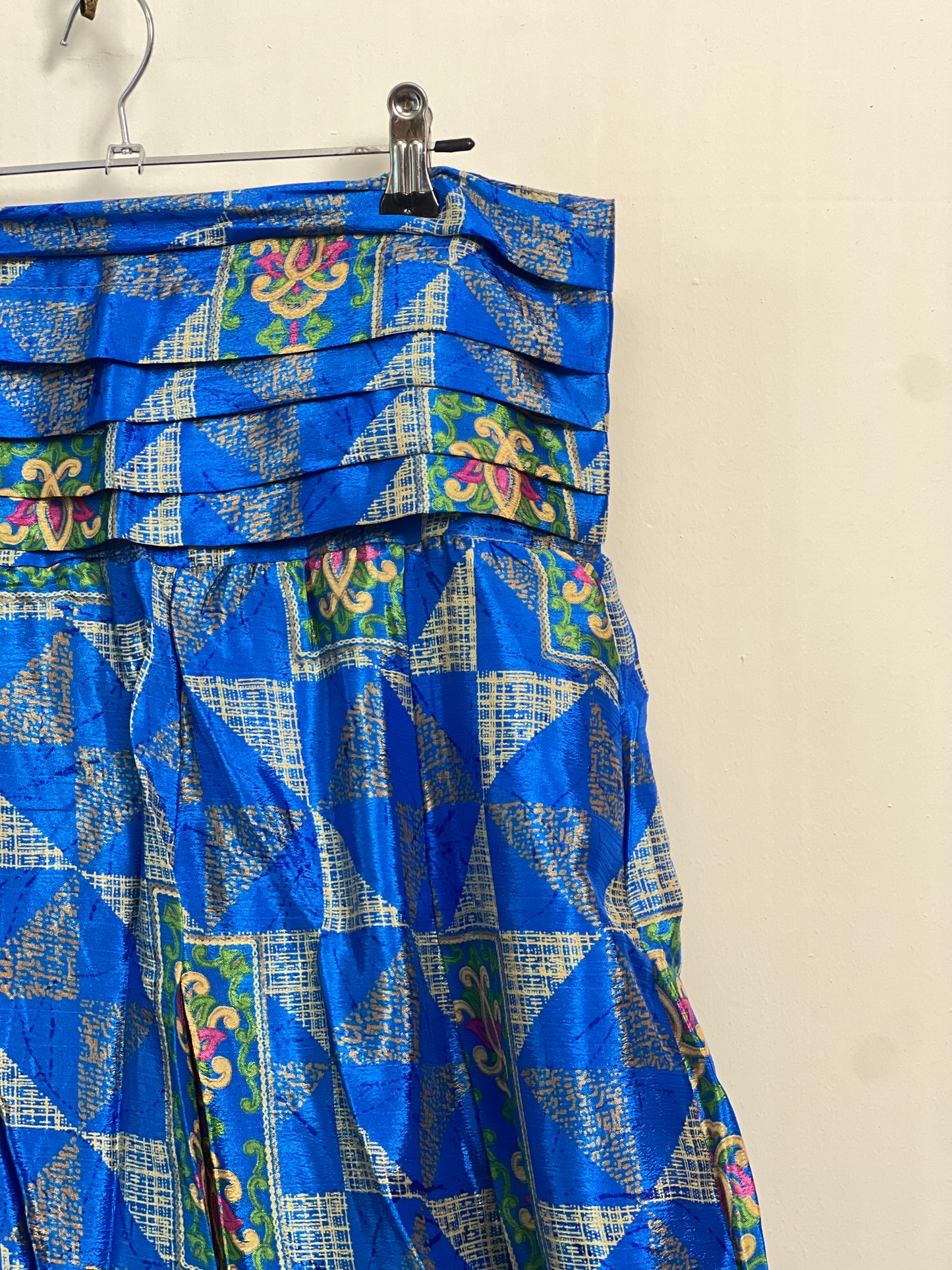 Vintage Saree Silk Pleated Skirt