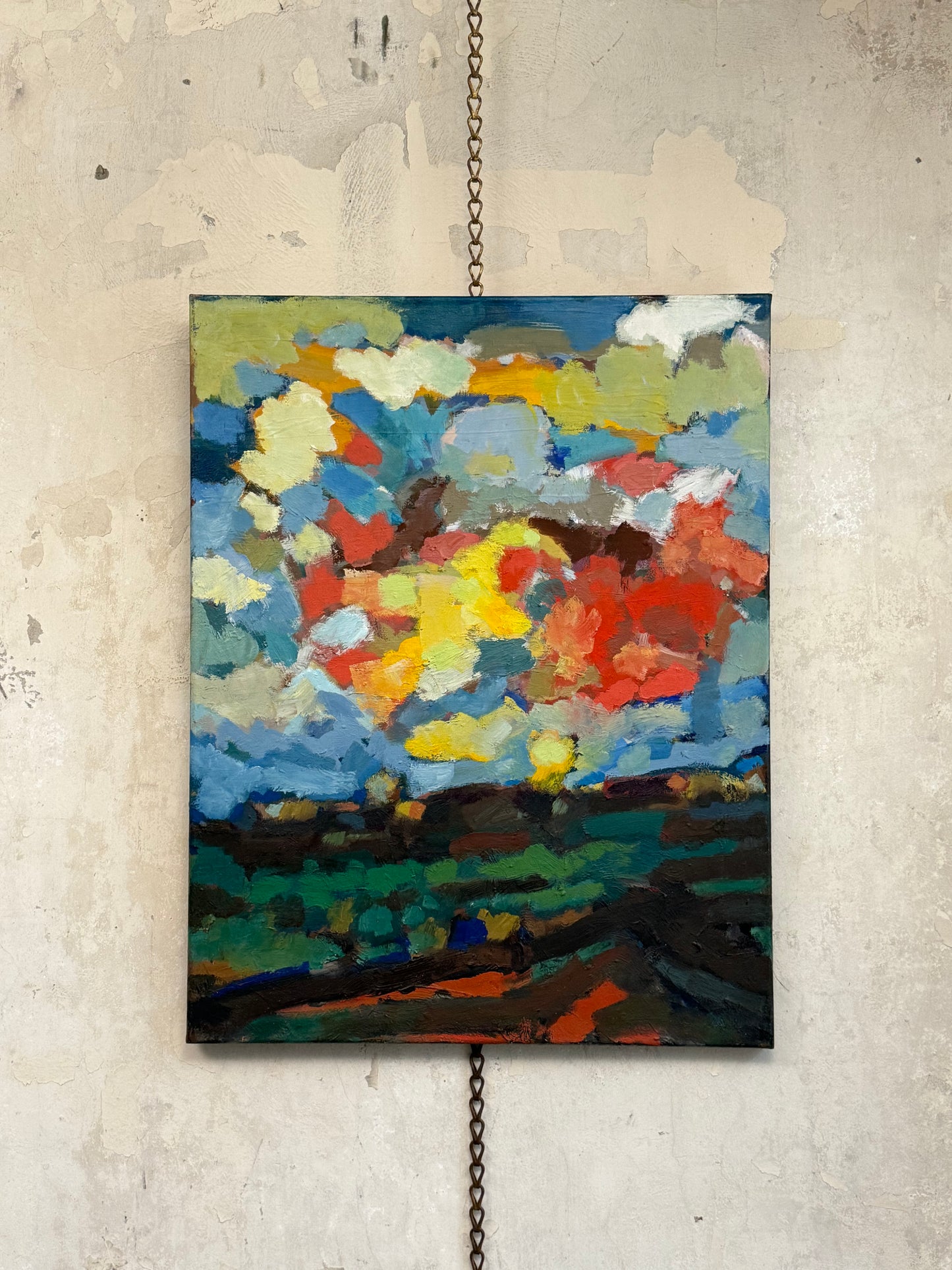 Abstract Expressionist Landscape Oil