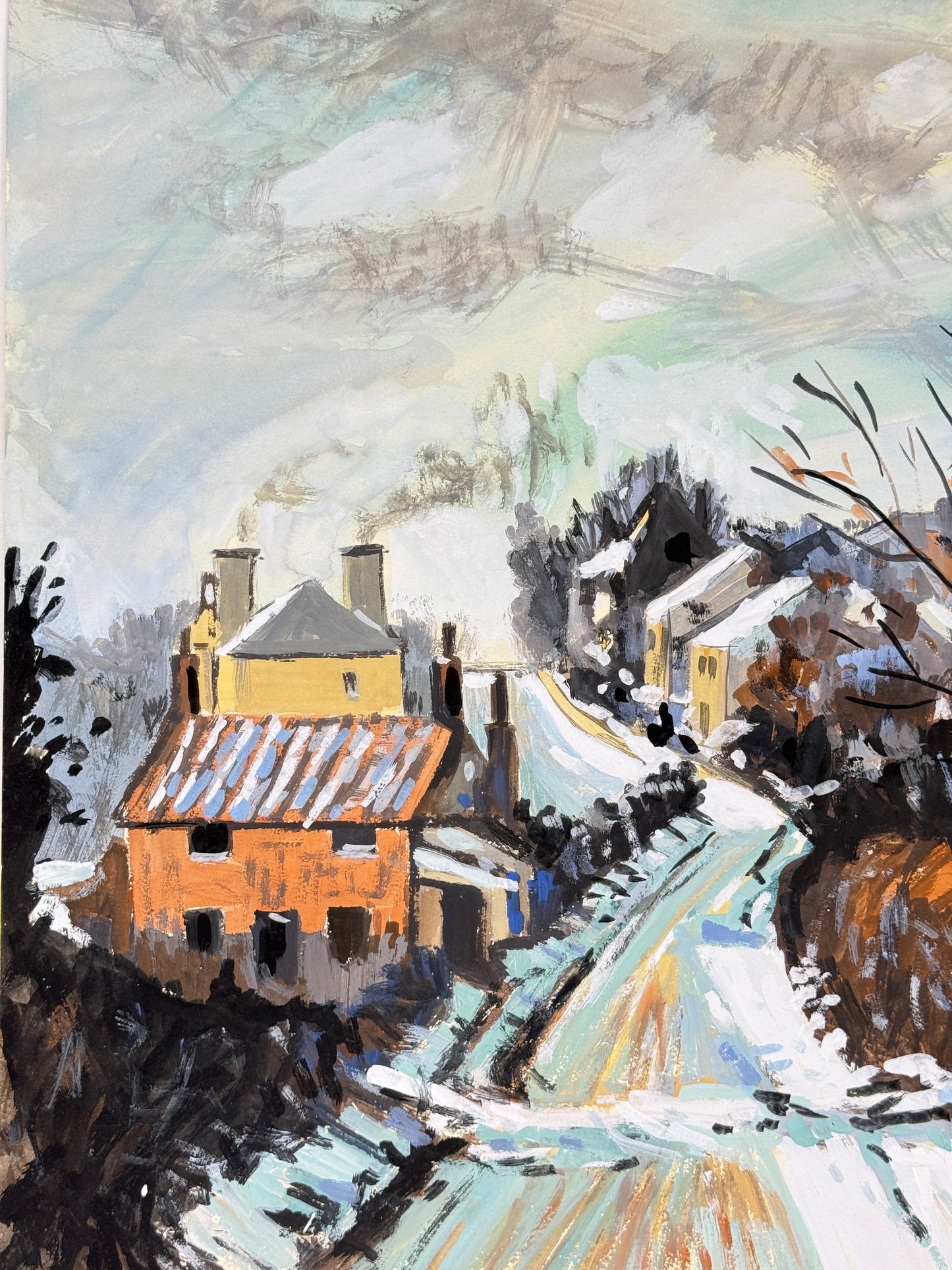 Colour Wash Landscape after Pissarro Original Artwork No.406 - ARTHUR ALLAN WILSON, Scottish | 1944-2024