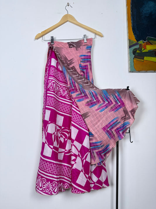 Vintage Saree Silk Wrap Skirt