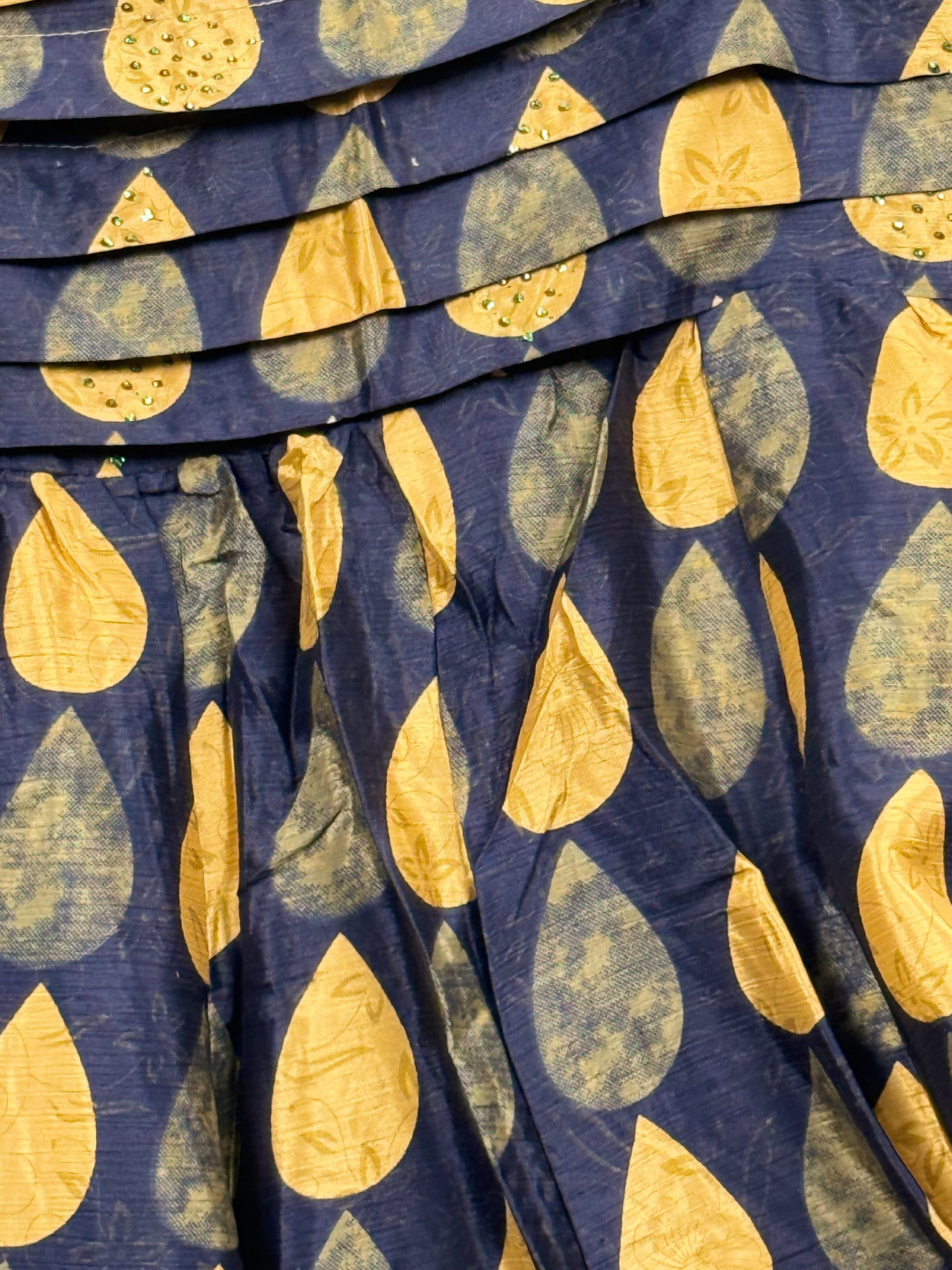 Vintage Saree Silk Pleated Skirt