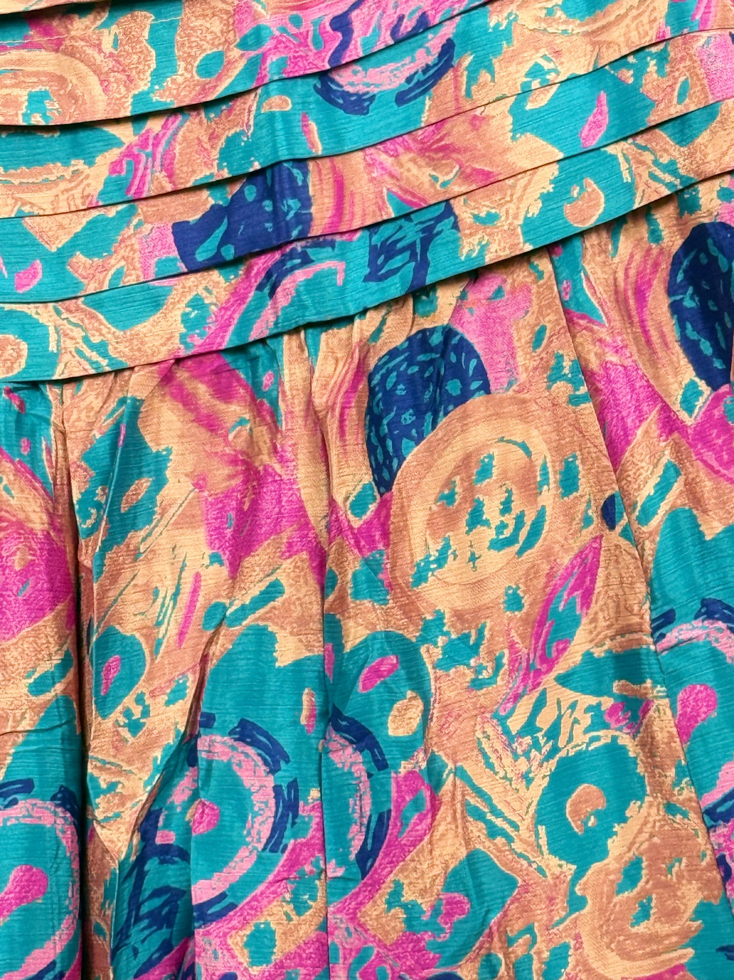 Vintage Saree Silk Pleated Skirt