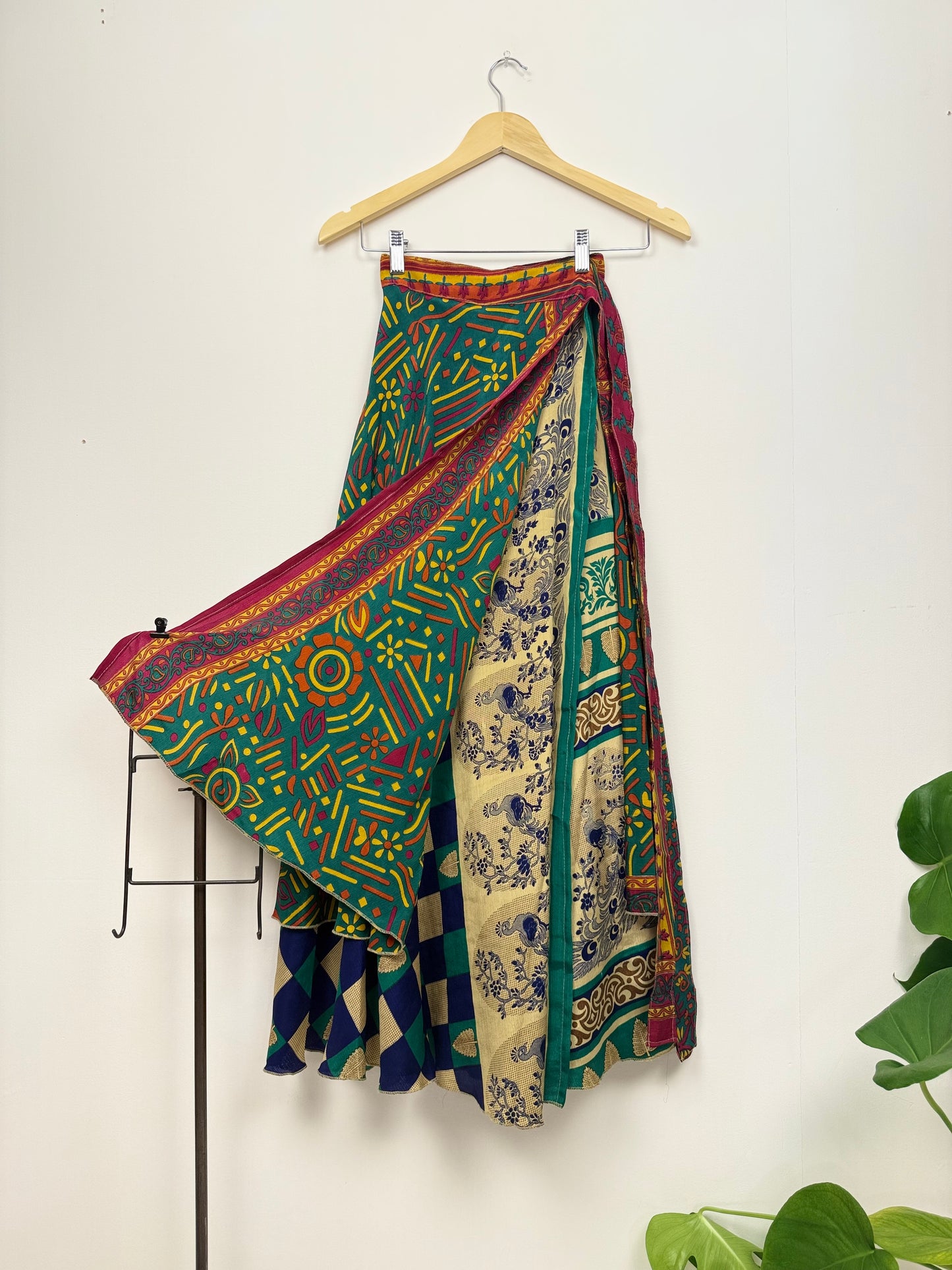 Vintage Saree Silk Wrap Skirt