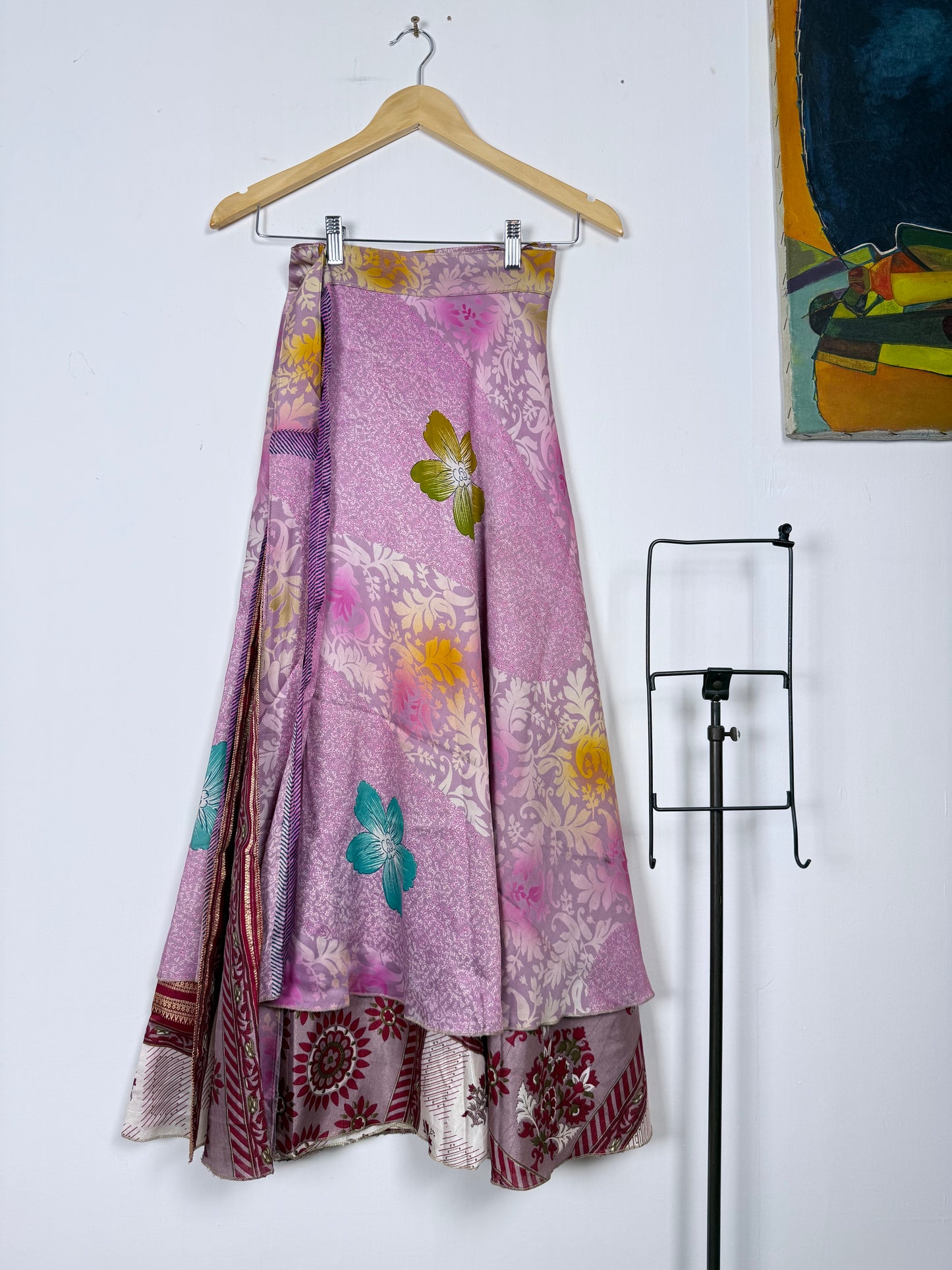 Vintage Saree Silk Wrap Skirt