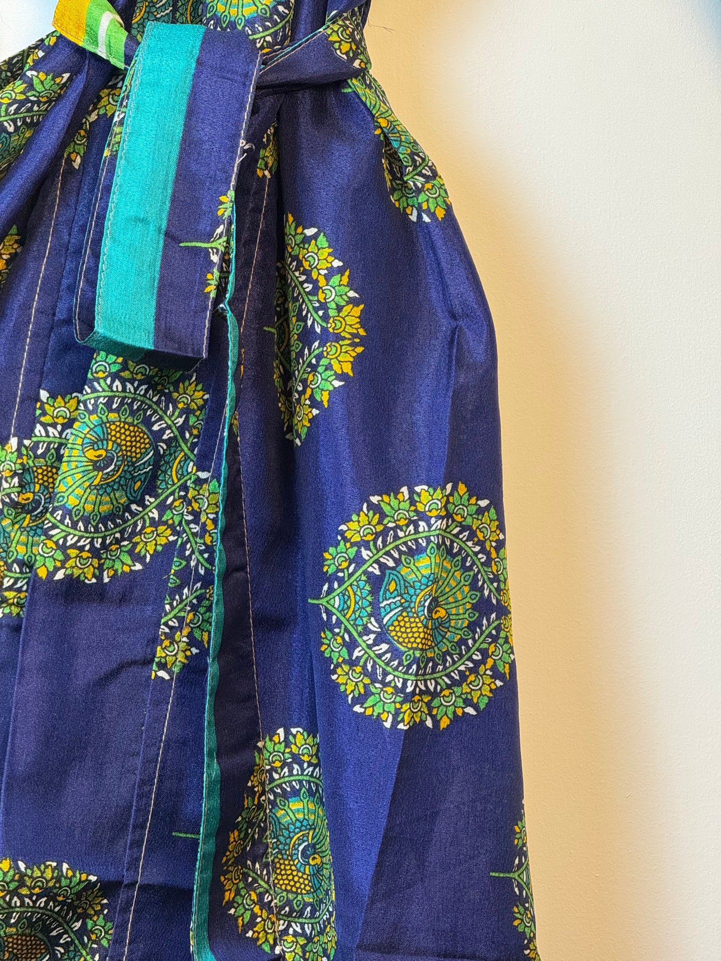 Vintage Saree Silk Kimono / Duster - Long