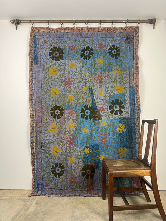 Vintage Kantha Suzani Quilt